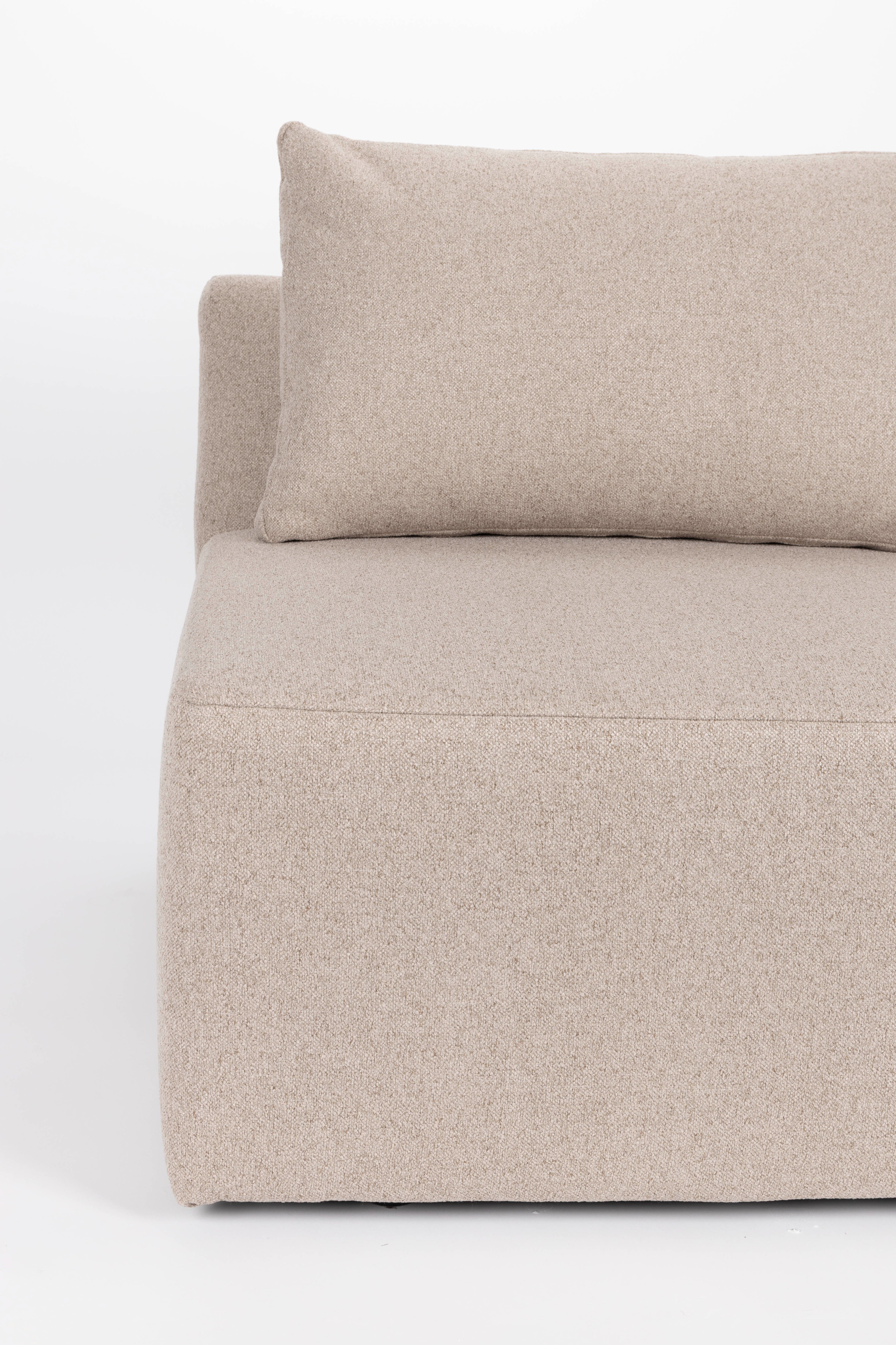 Sofa modułowa PROSPER - element końcowy prawostronny cappuccino