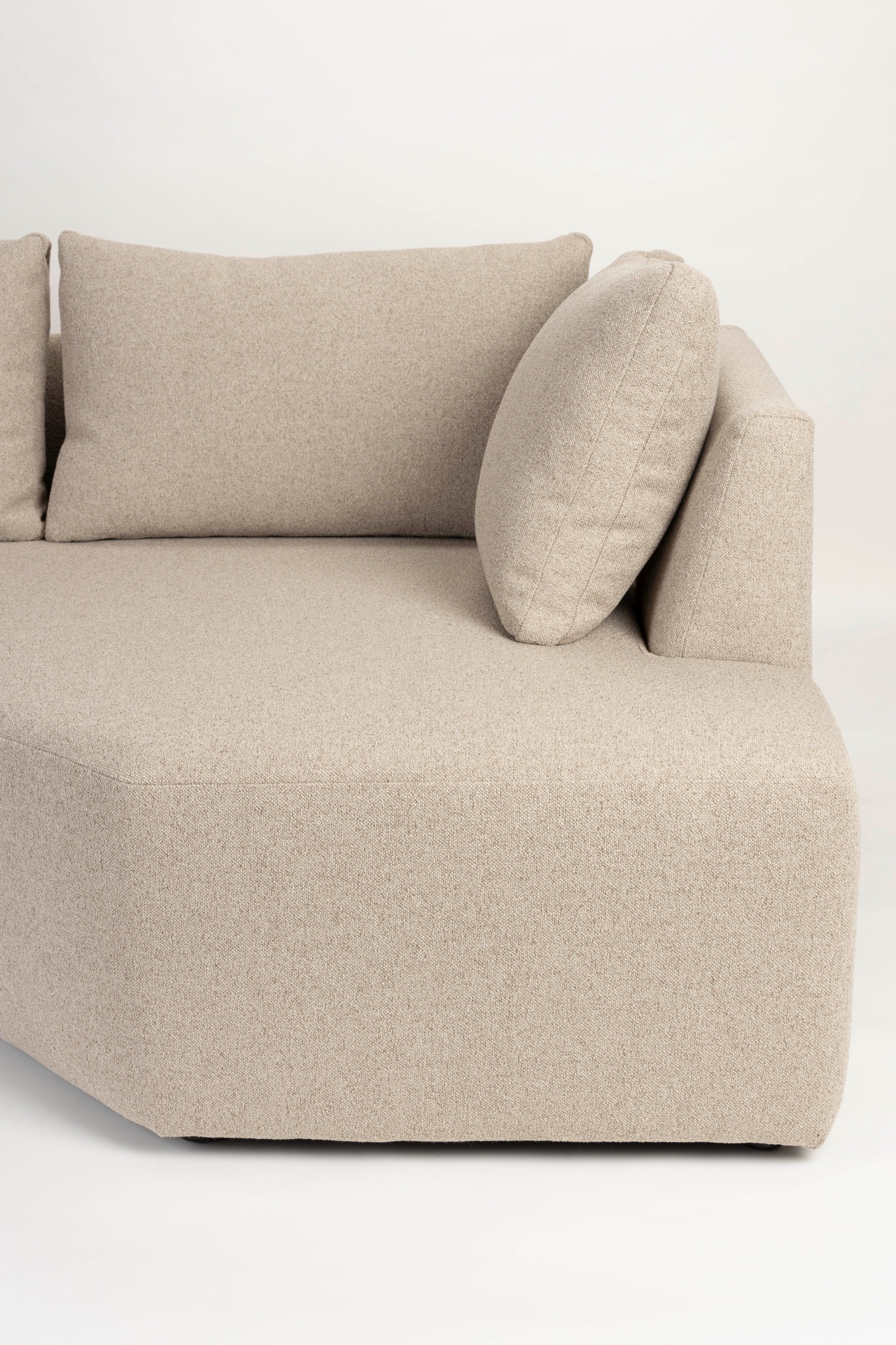 Sofa modułowa PROSPER - element końcowy prawostronny cappuccino