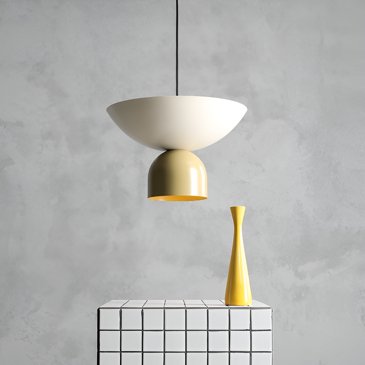 Lampa wisząca ILIA kremowy z pistacjowym