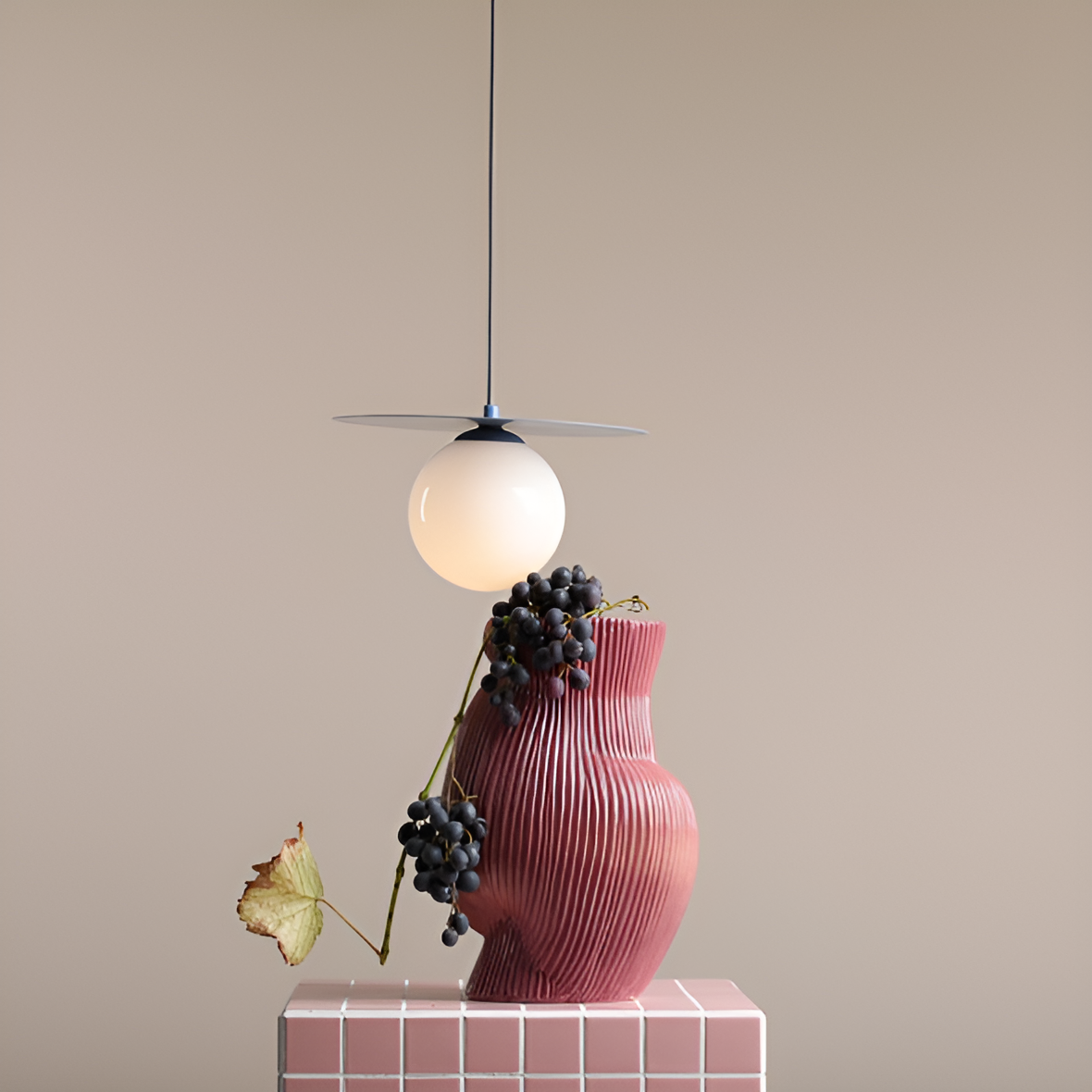 Blue Loop hanging lamp