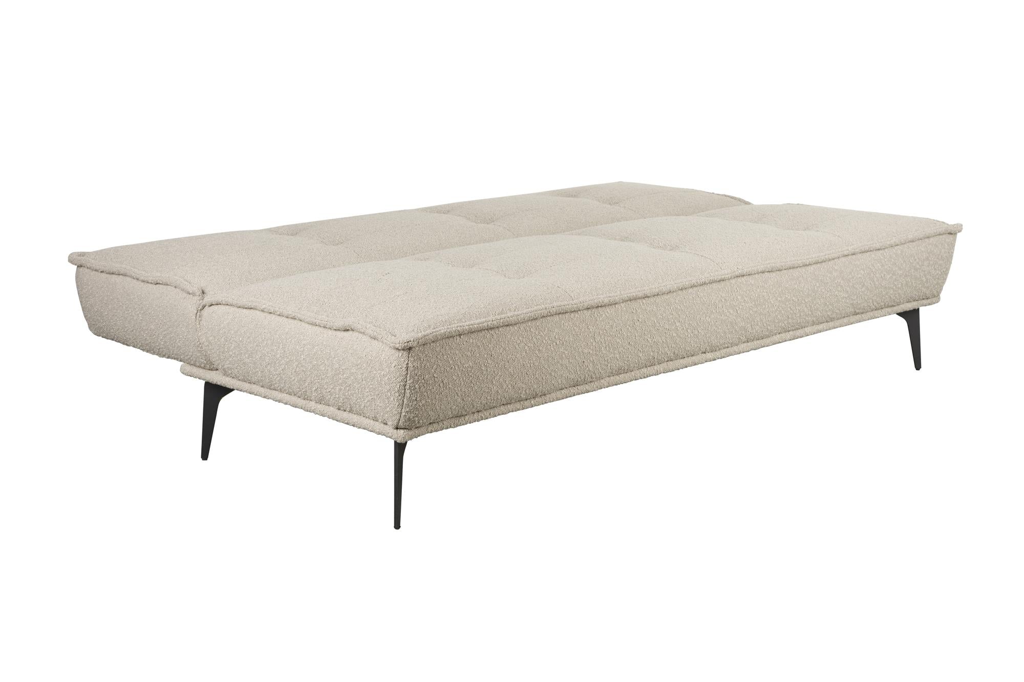 Beige CIELKE Sofa Bed with Black Base