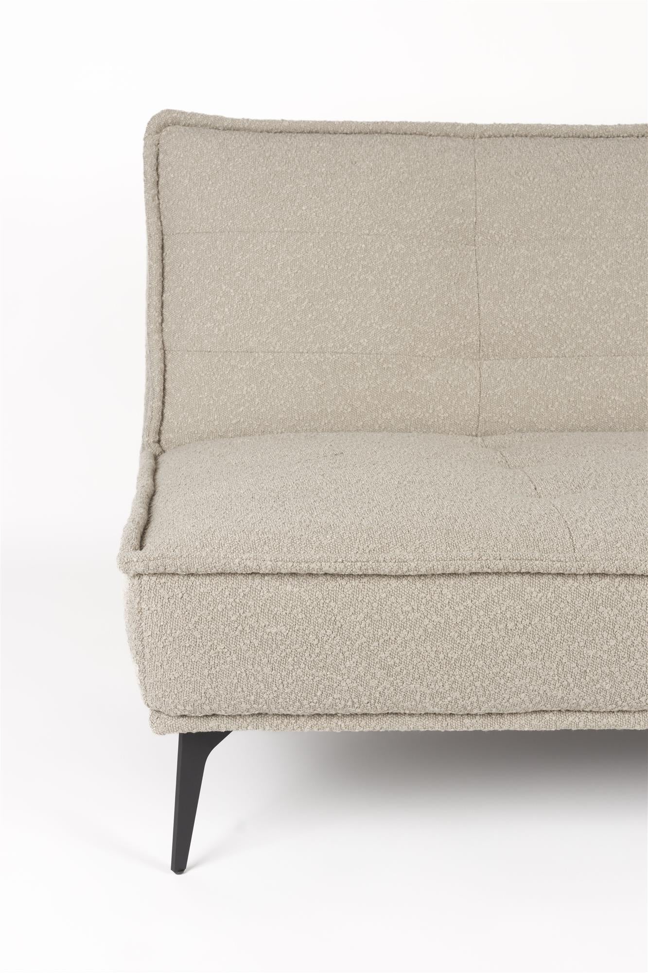 Beige CIELKE Sofa Bed with Black Base