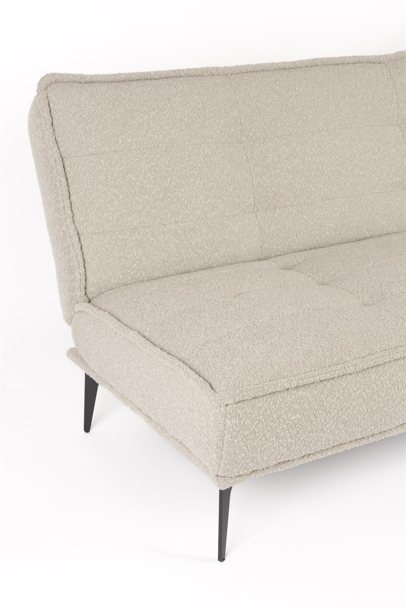Beige CIELKE Sofa Bed with Black Base