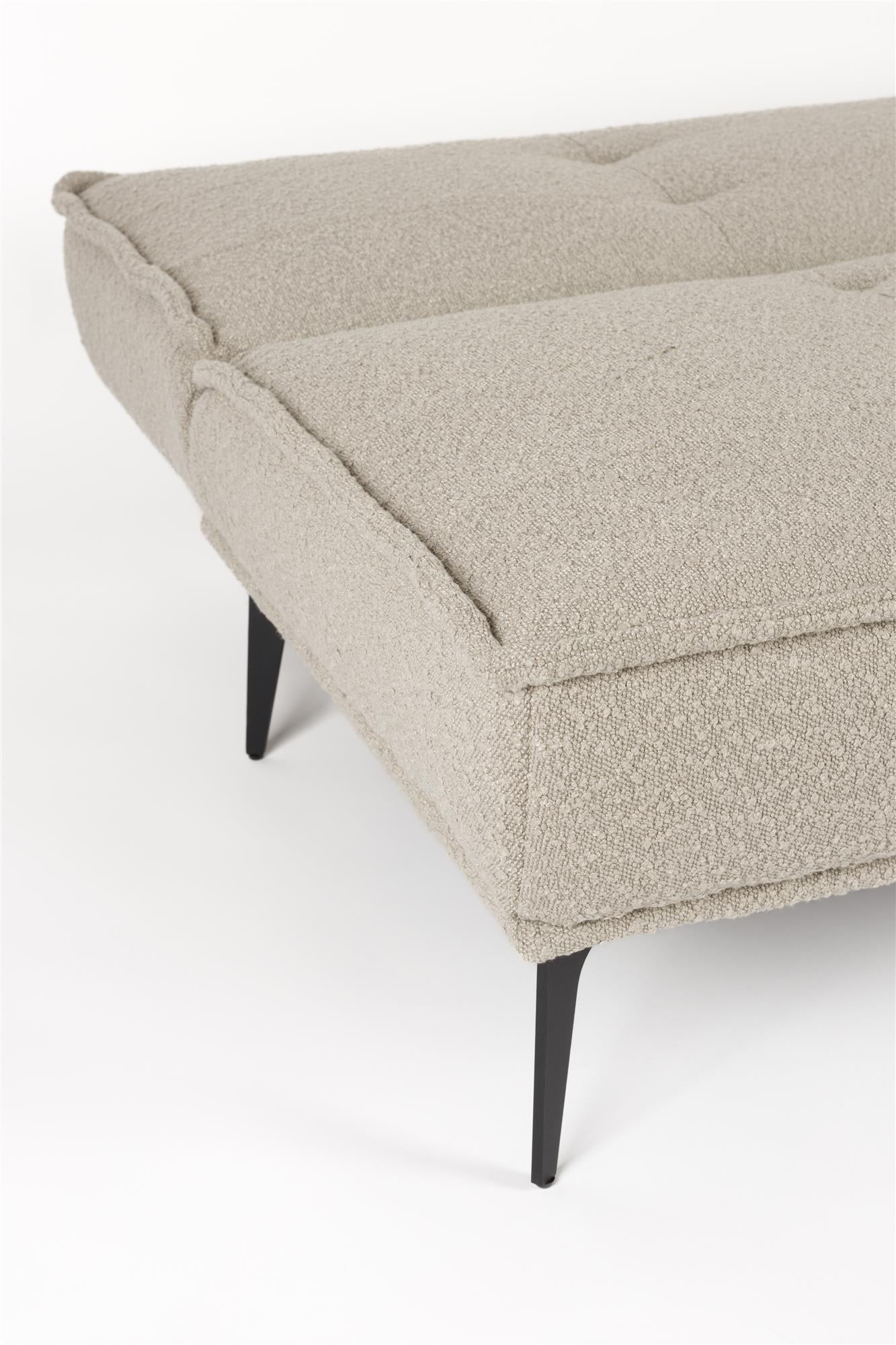 Beige CIELKE Sofa Bed with Black Base