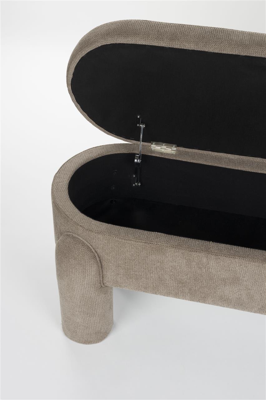ORLY Beige Bench with Storage