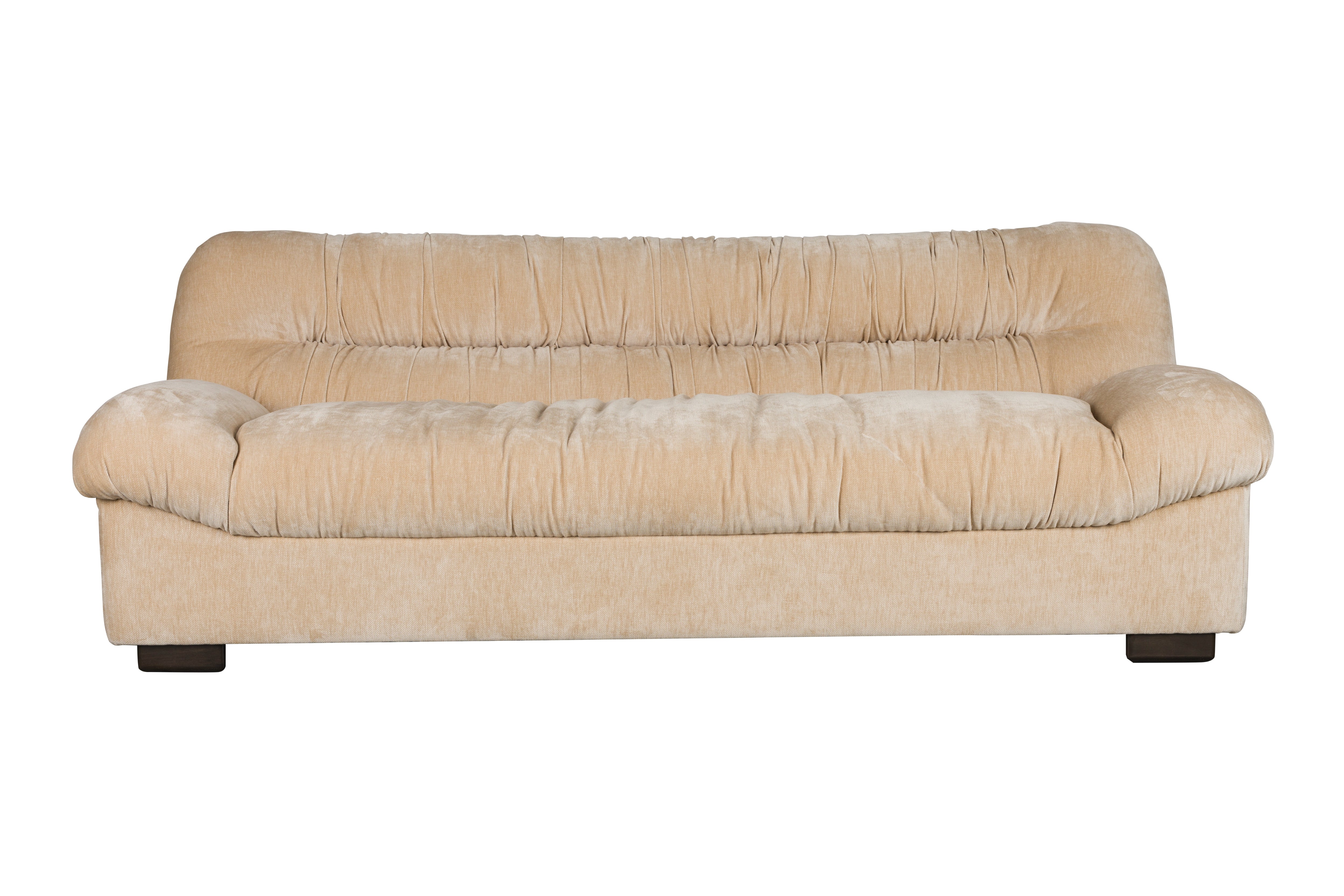 DOUGLAS beige velvet sofa