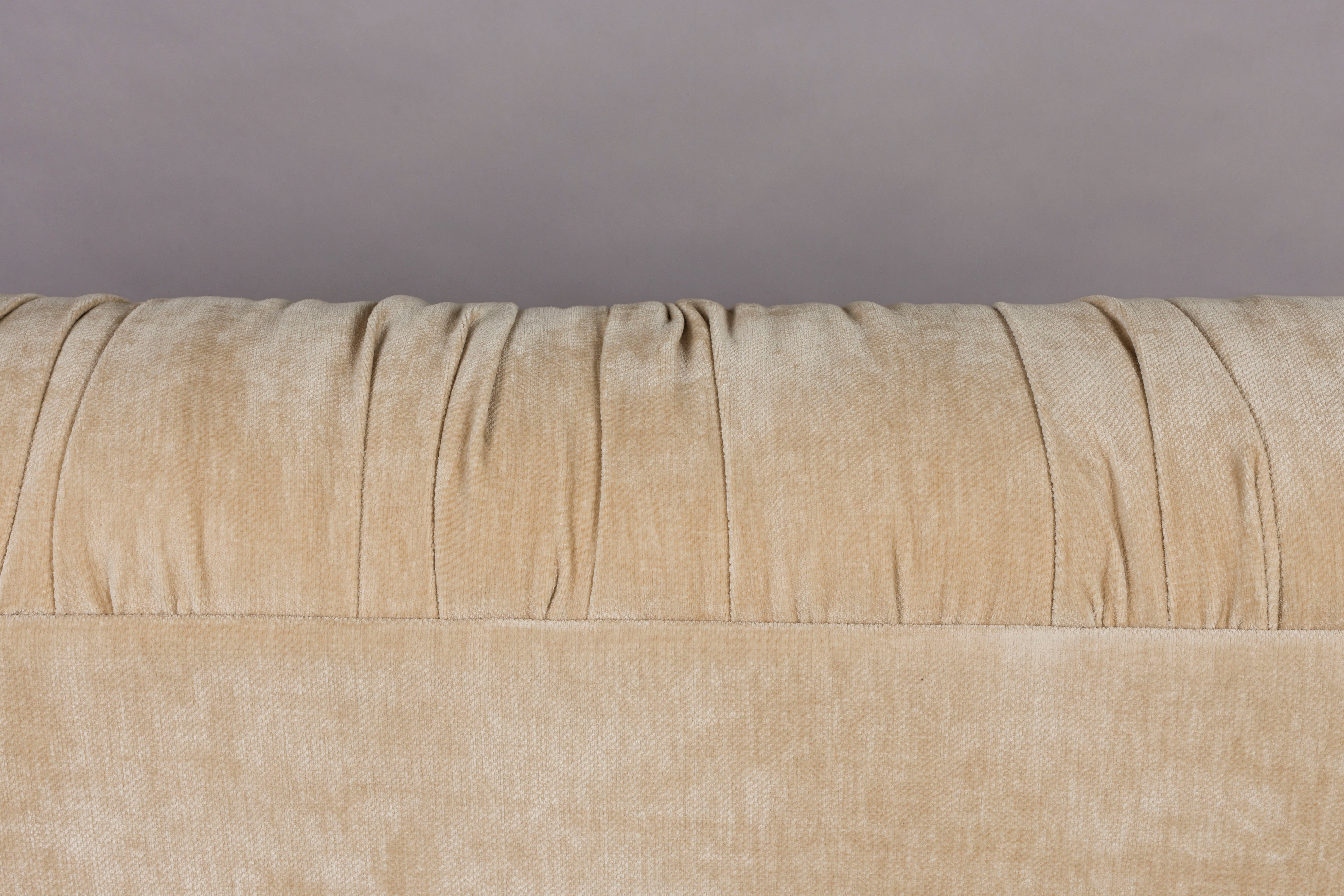 DOUGLAS beige velvet sofa