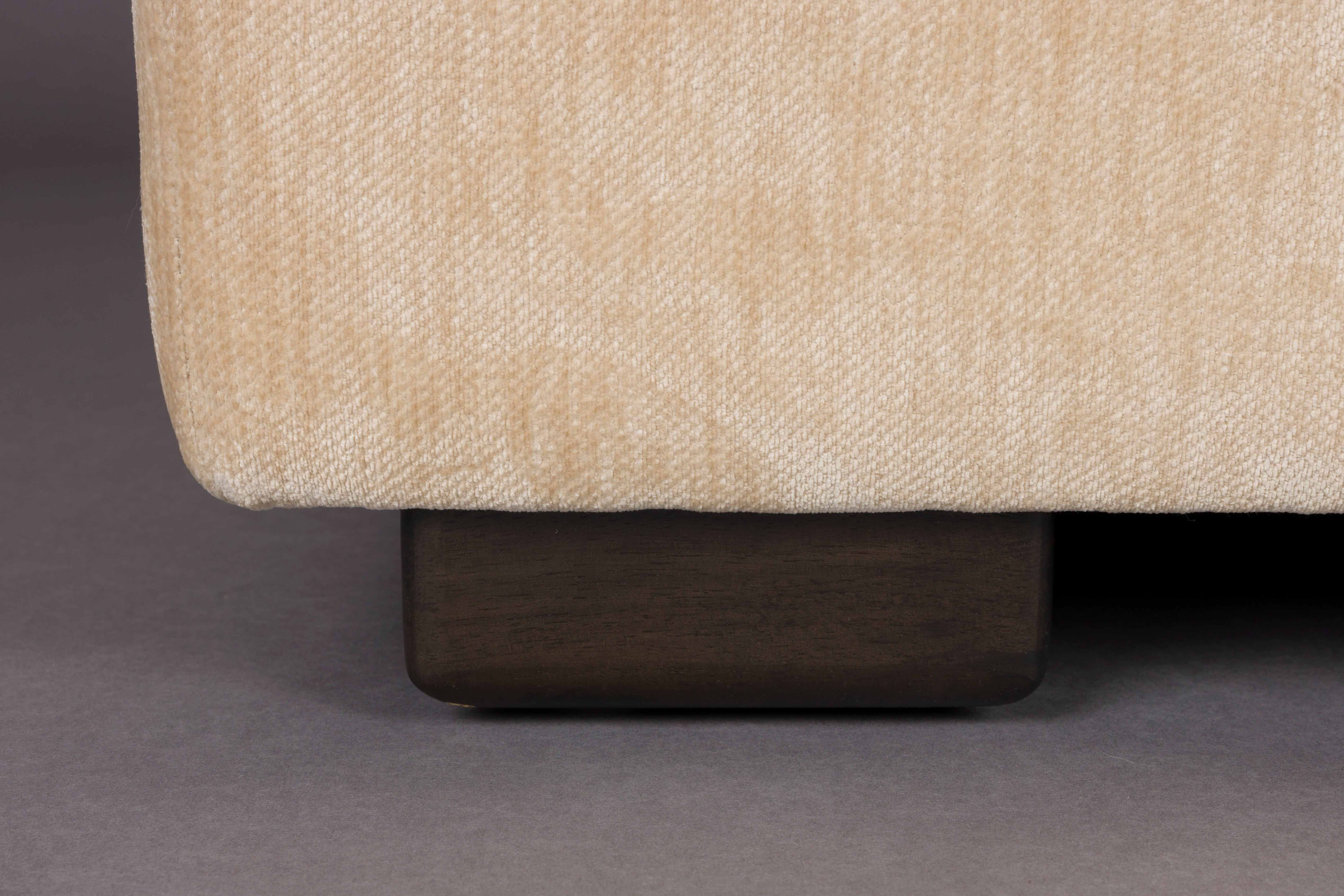 DOUGLAS beige velvet sofa