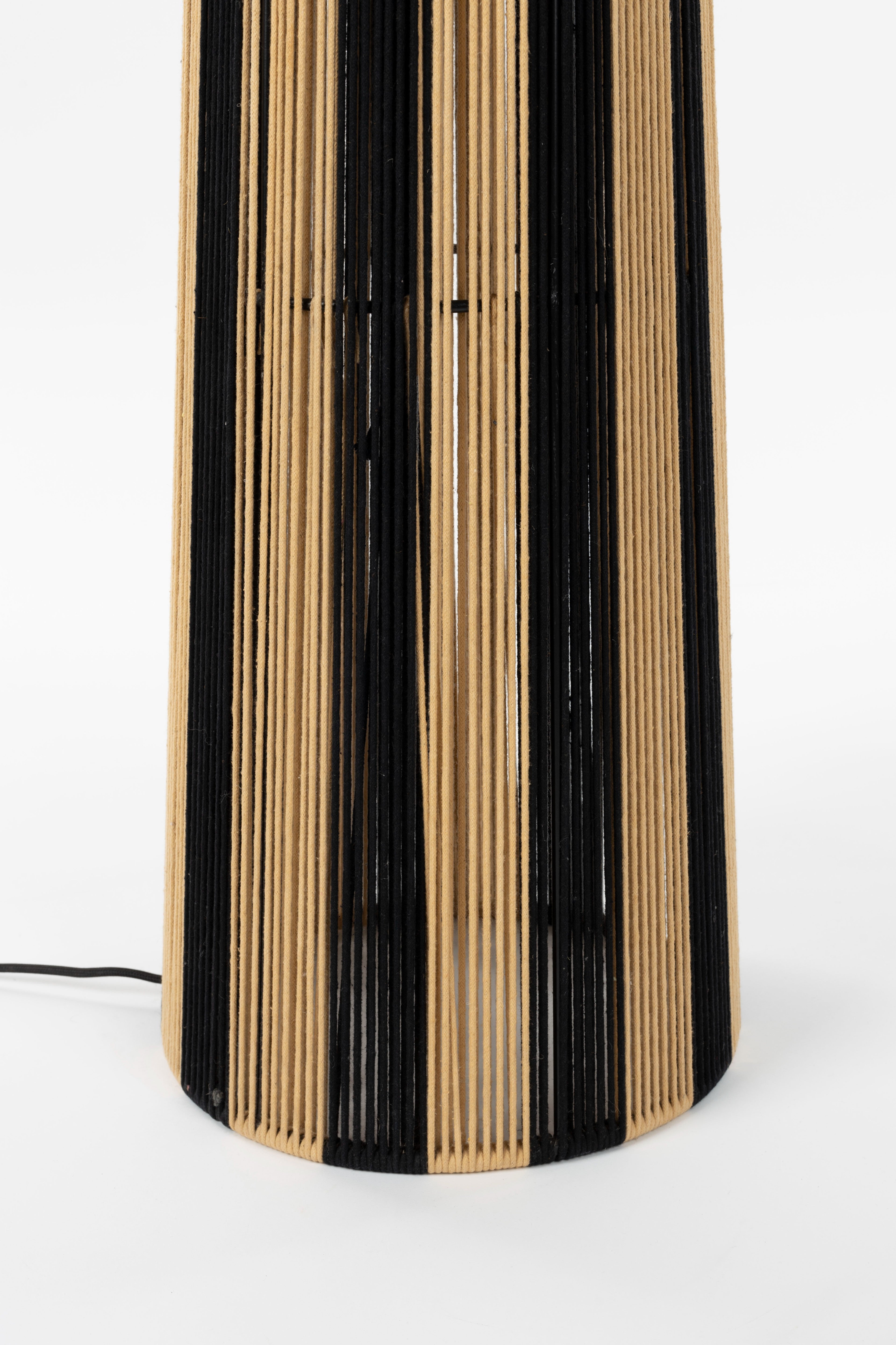 Lampa podłogowa STRIPE IT UP jasnobrązowy z czarnym