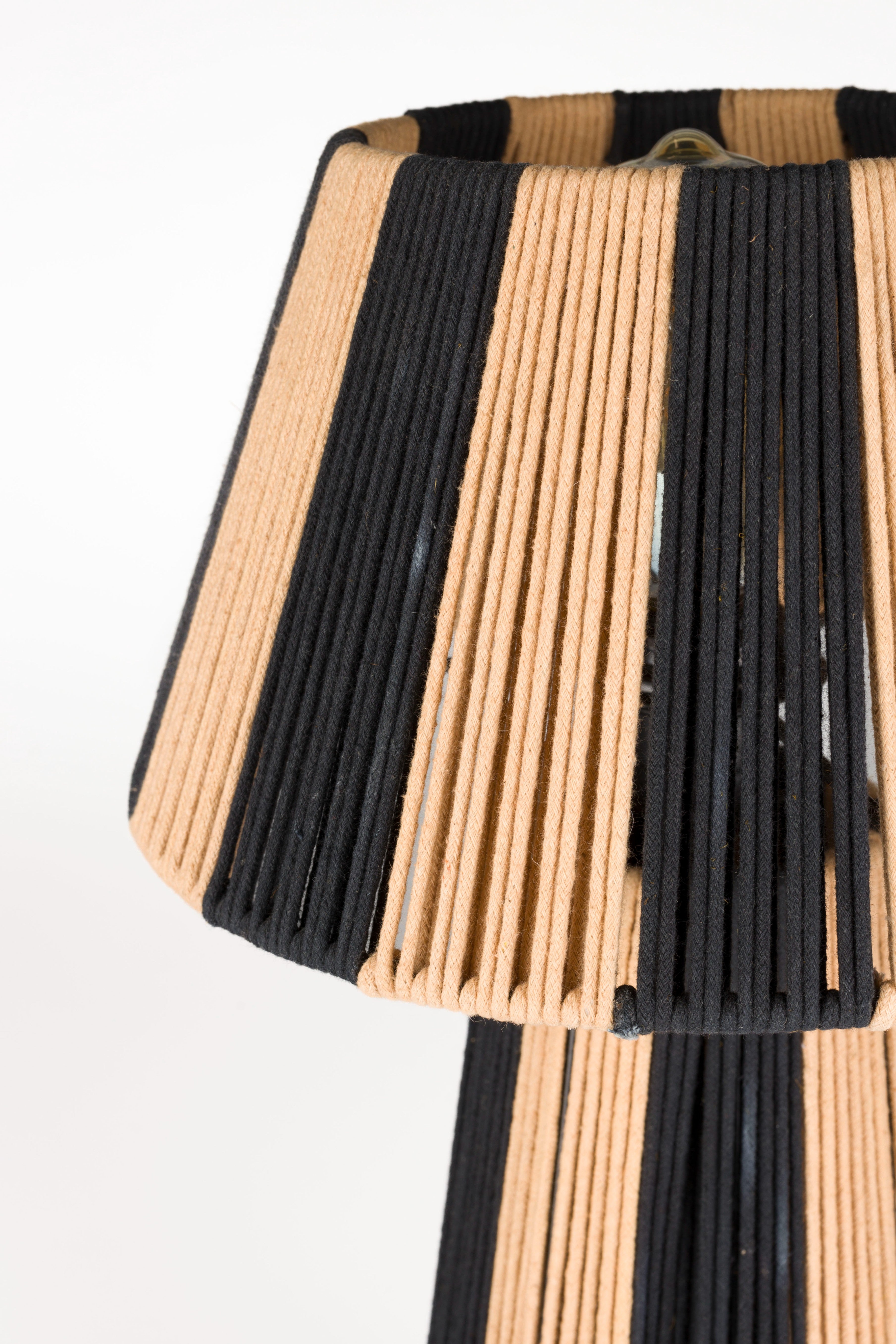 STRIPE IT UP table lamp light brown with black