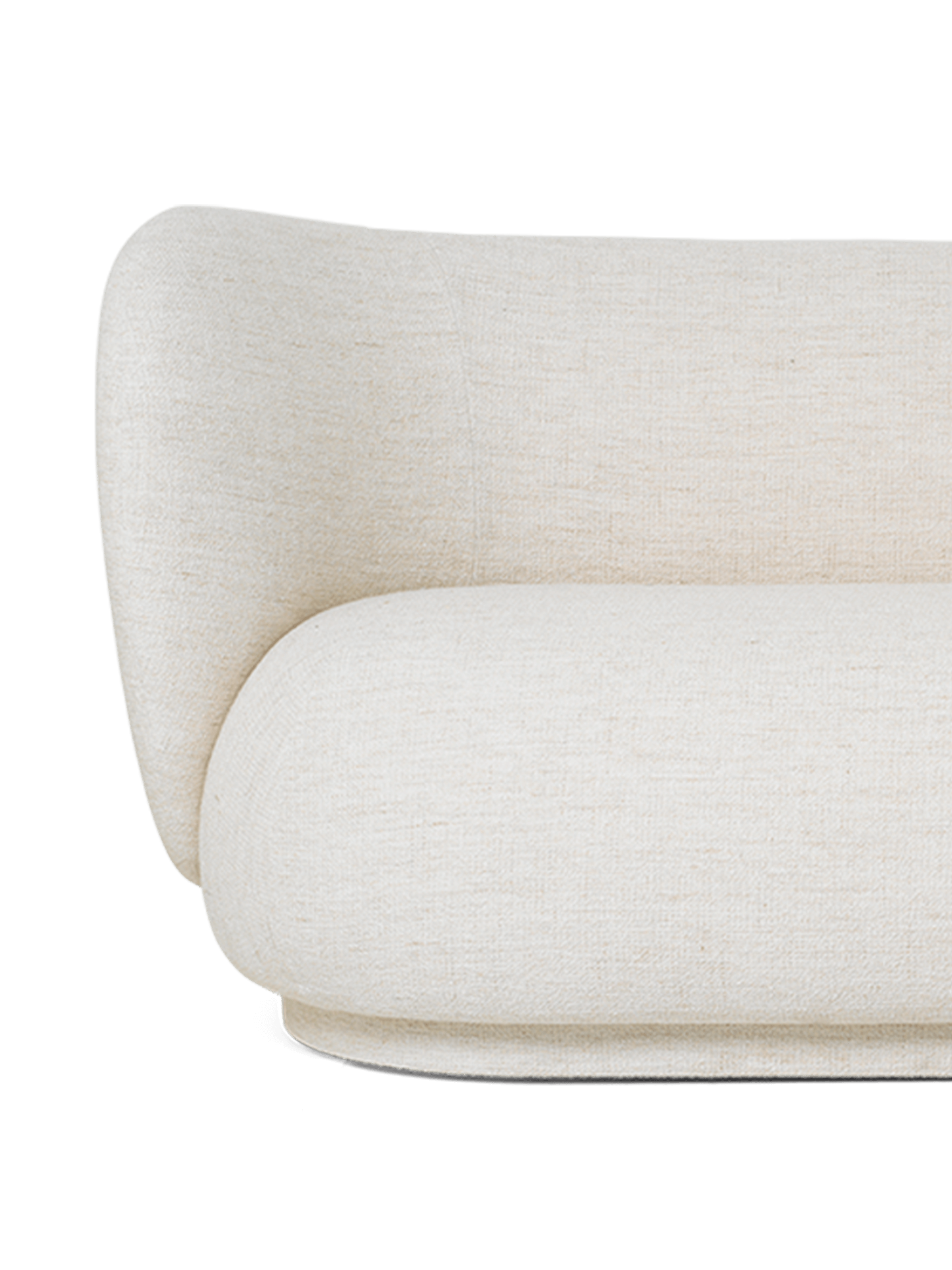 Sofa lewostronna RICO DIVAN Boucle złamana biel