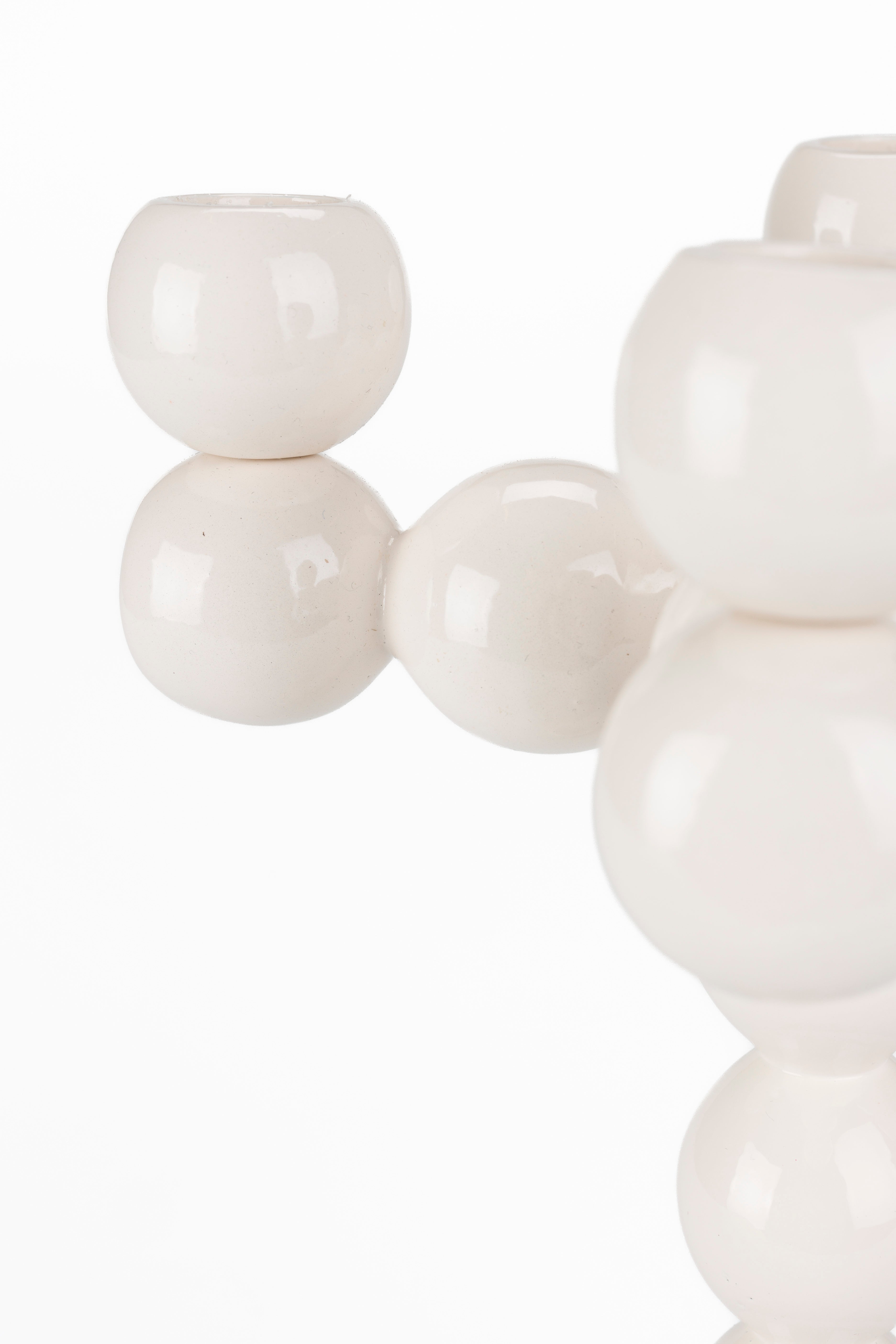 Świecznik BUBBLES FOUR beżowy