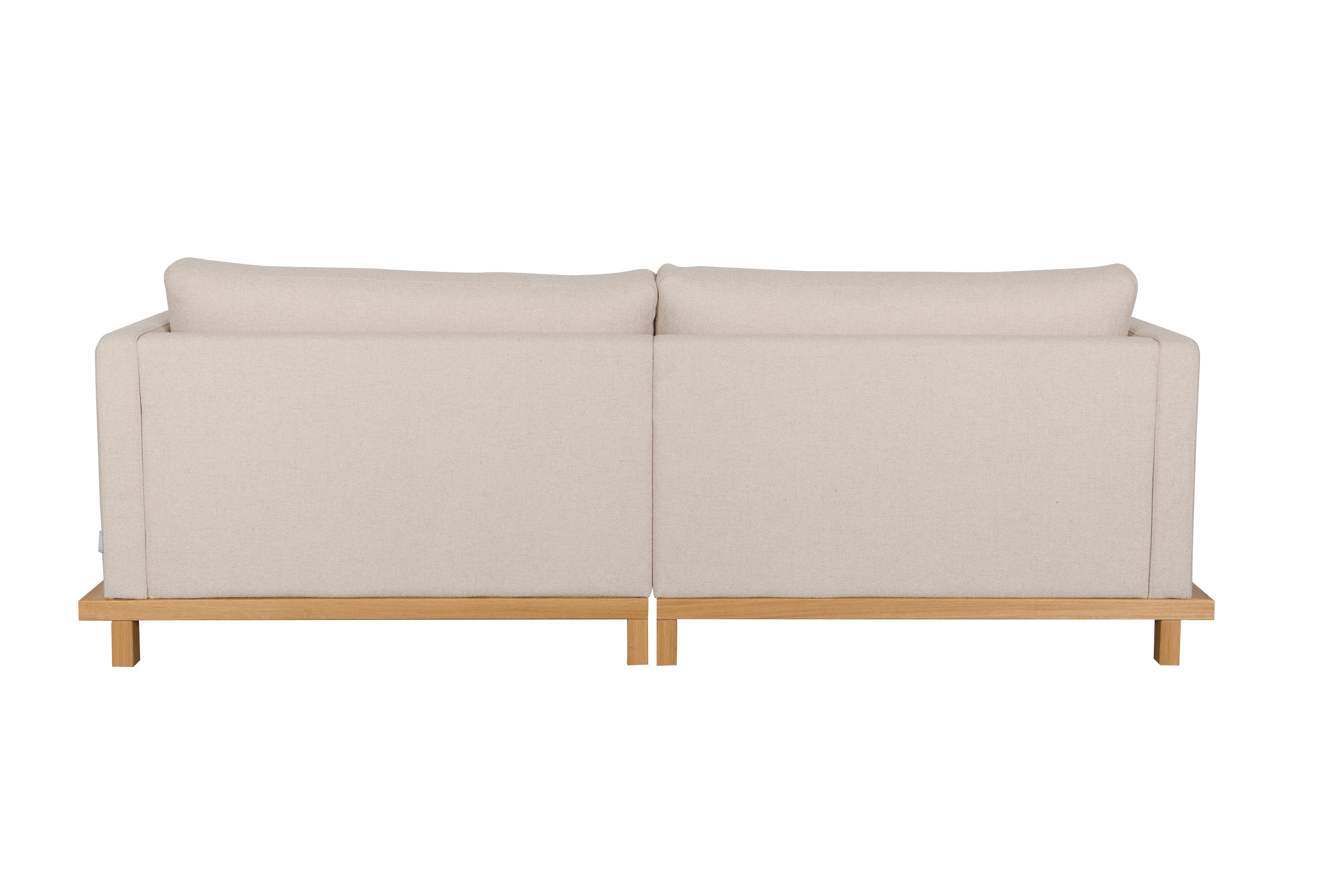 Sofa 3-osobowa BLOSSOM beżowy z drewnianą podstawą