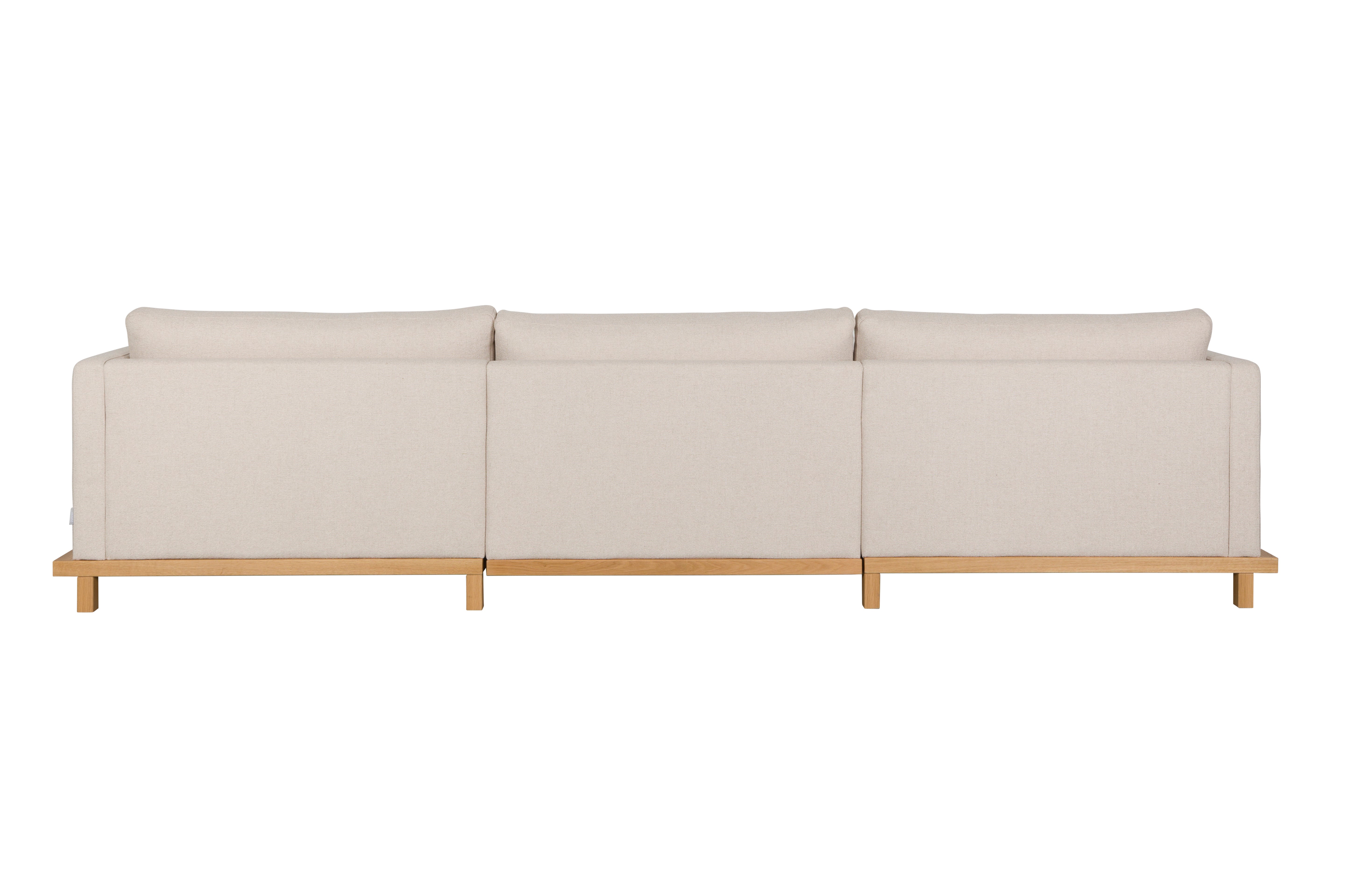 Sofa 4,5-osobowa BLOSSOM beżowy z drewnianą podstawą