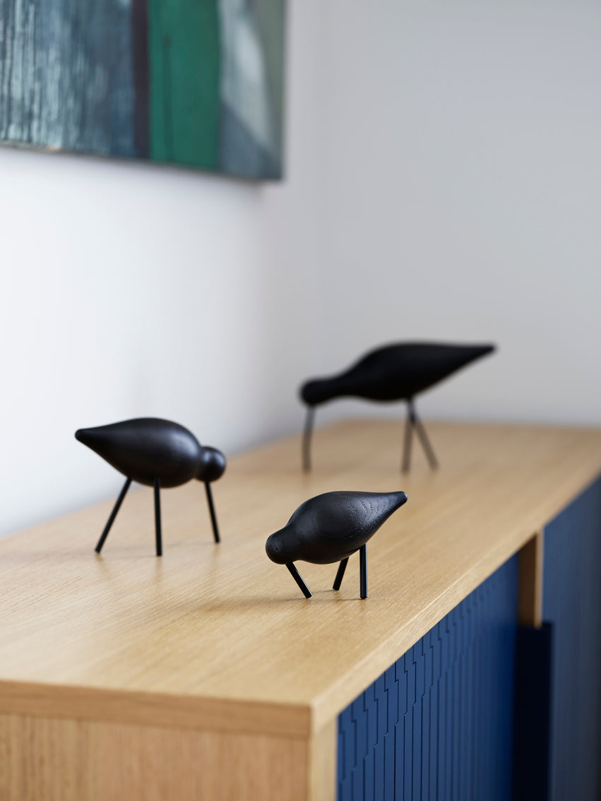 Figurka drewniana SHOREBIRD czarny z czarnymi nóżkami