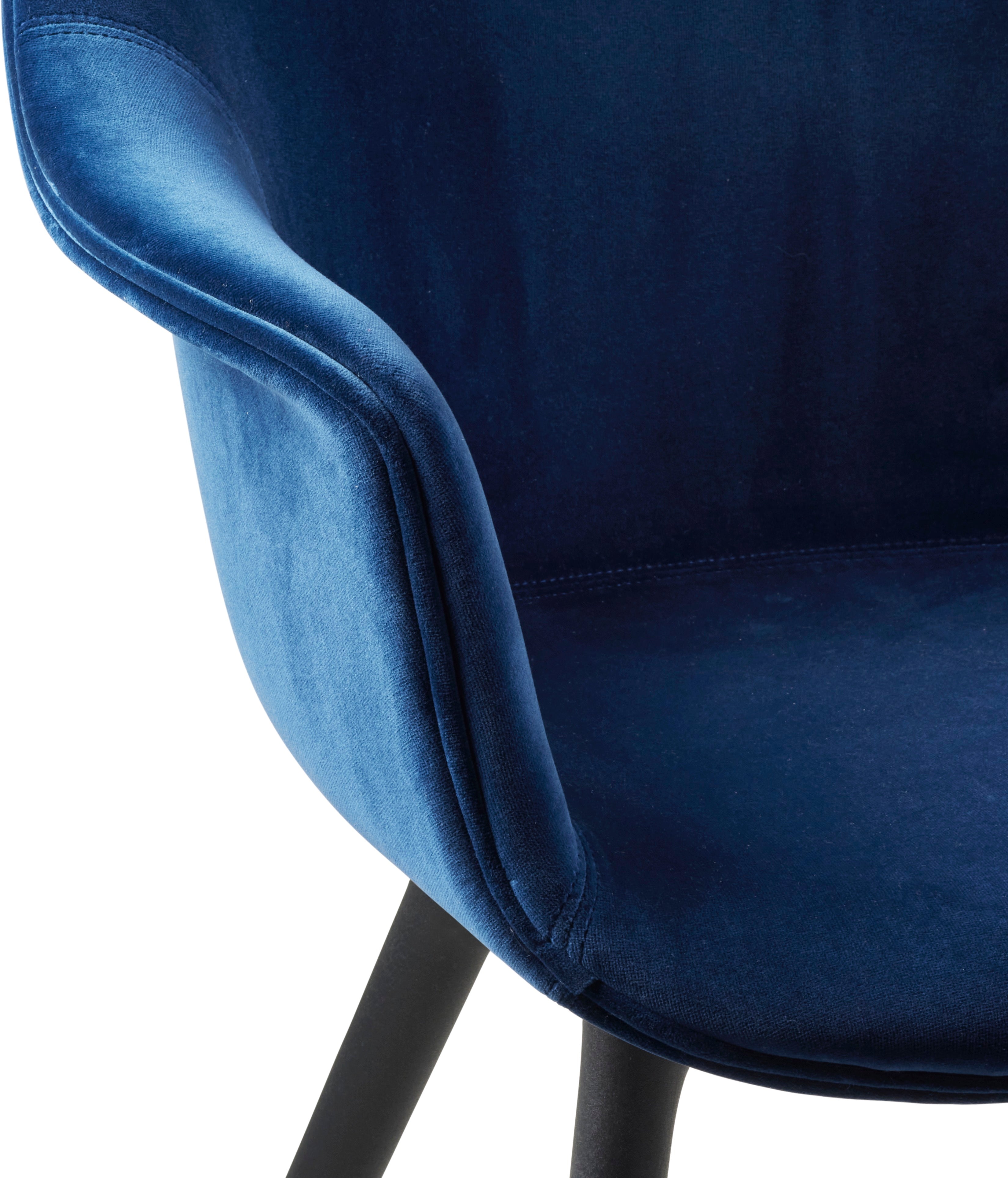 BAT upholstered chair with black base