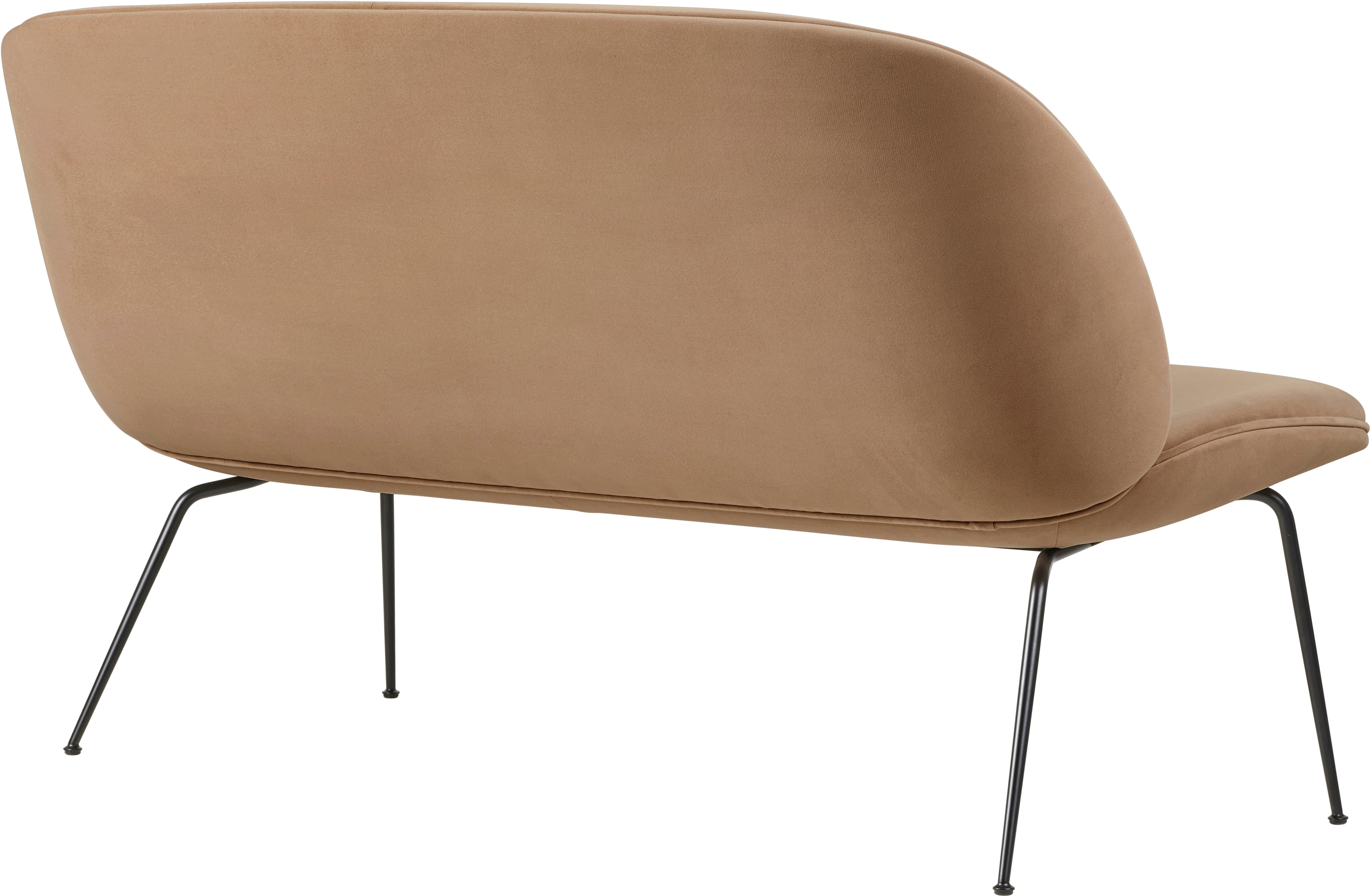 Sofa 2-osobowa BEETLE tapicerowany z czarną podstawą