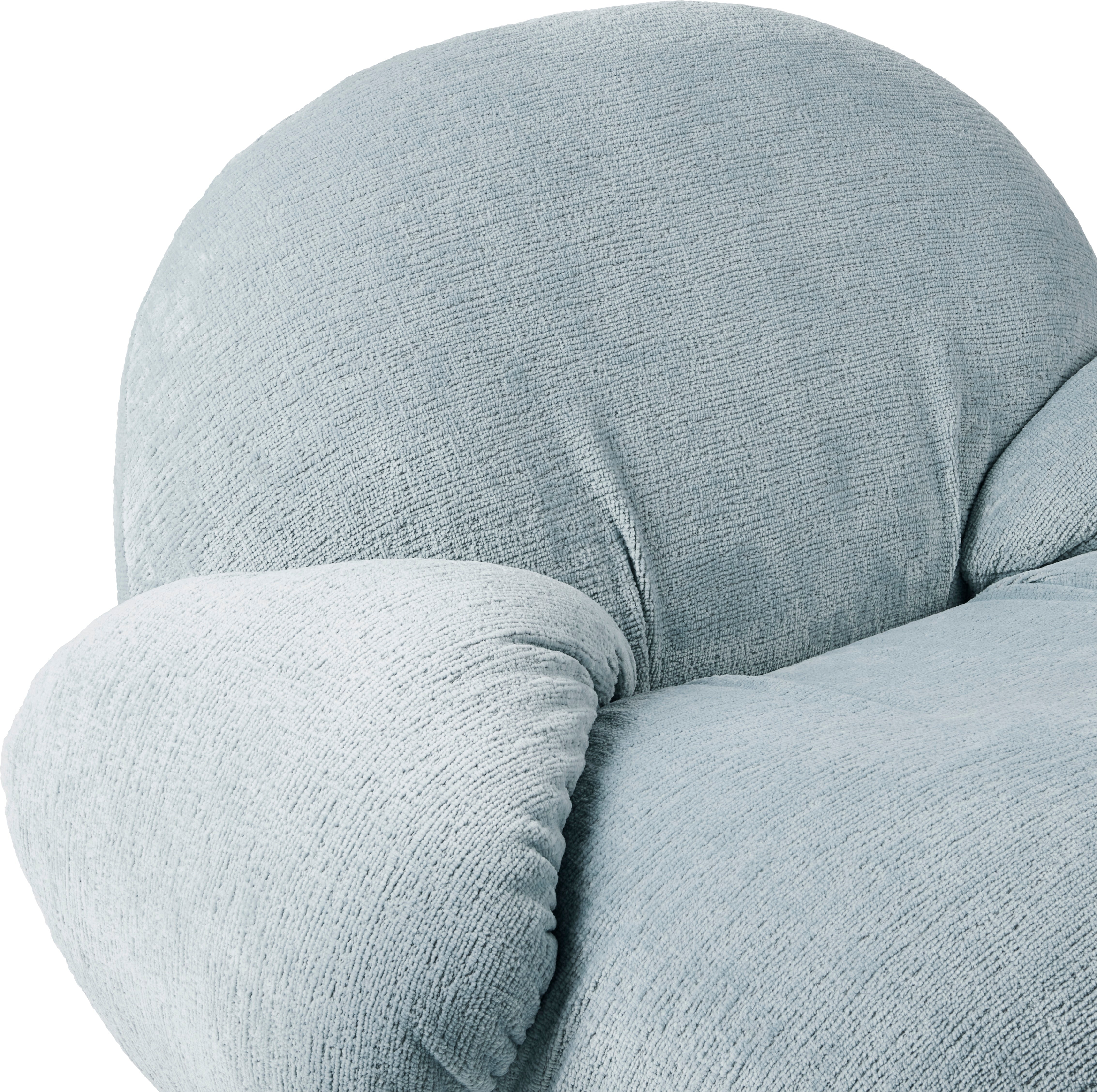 PACHA armchair upholstered with a gold base