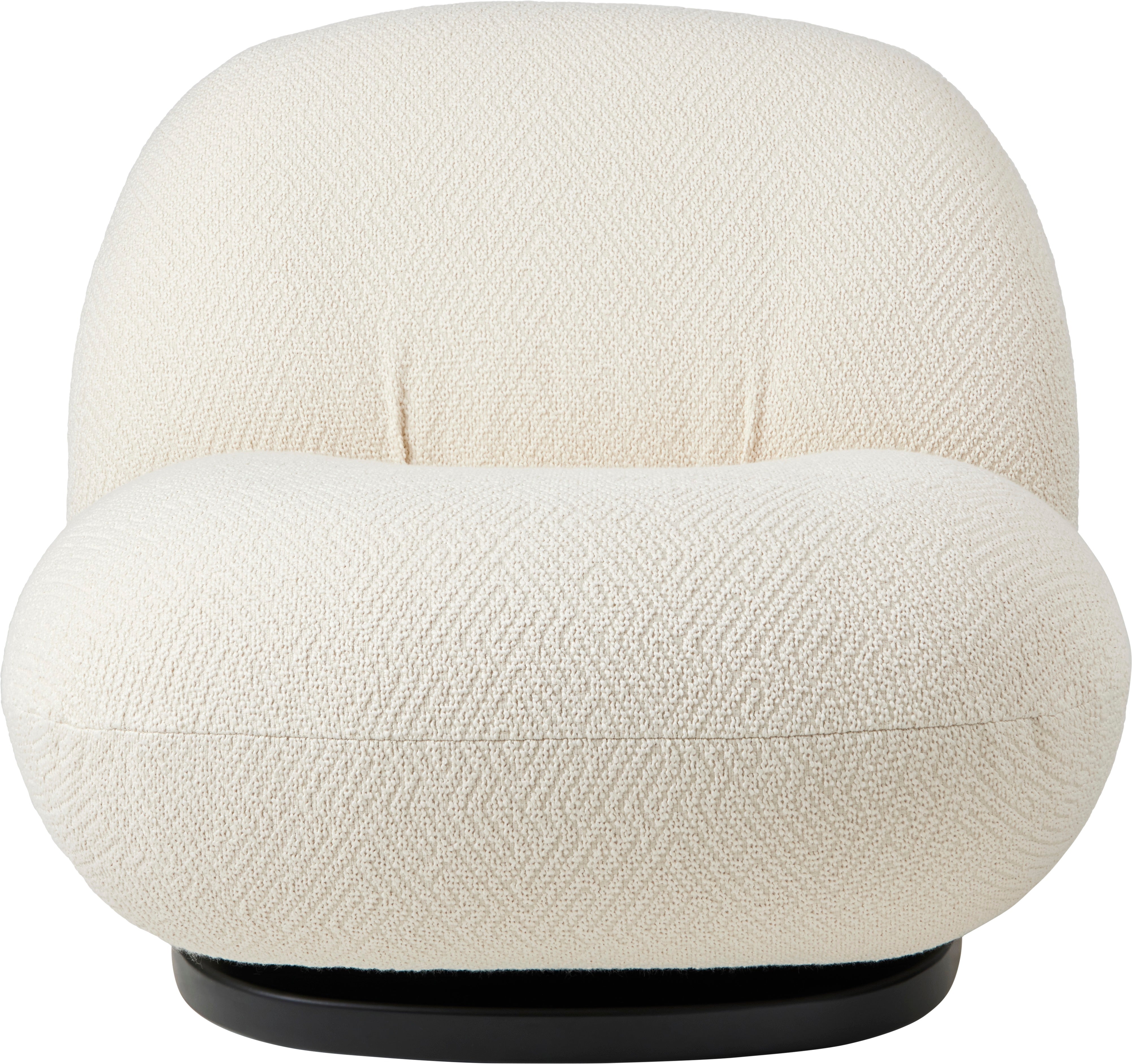 PACHA upholstered armchair with a black base