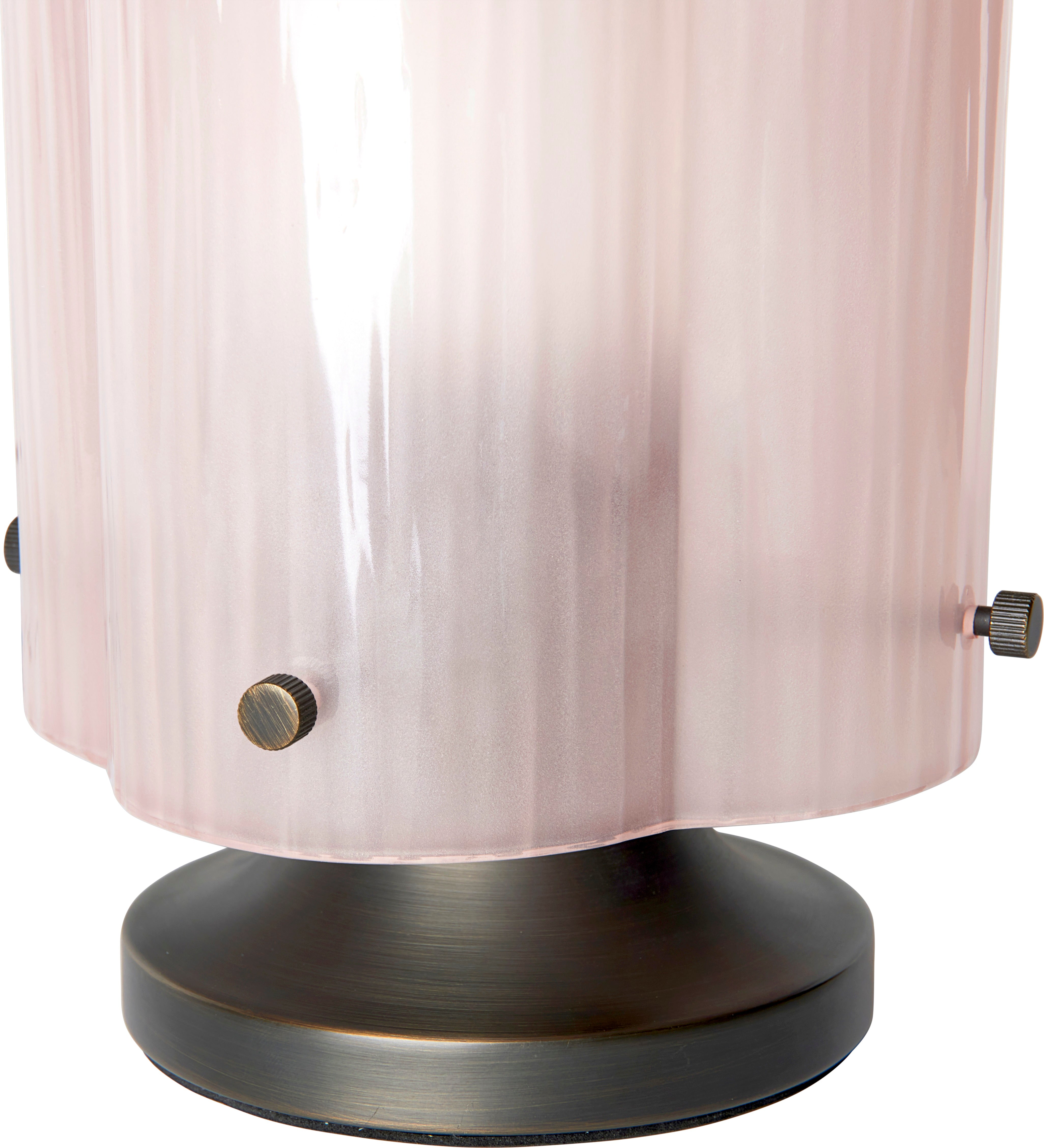 Lampa stołowa SEINE różowe szkło
