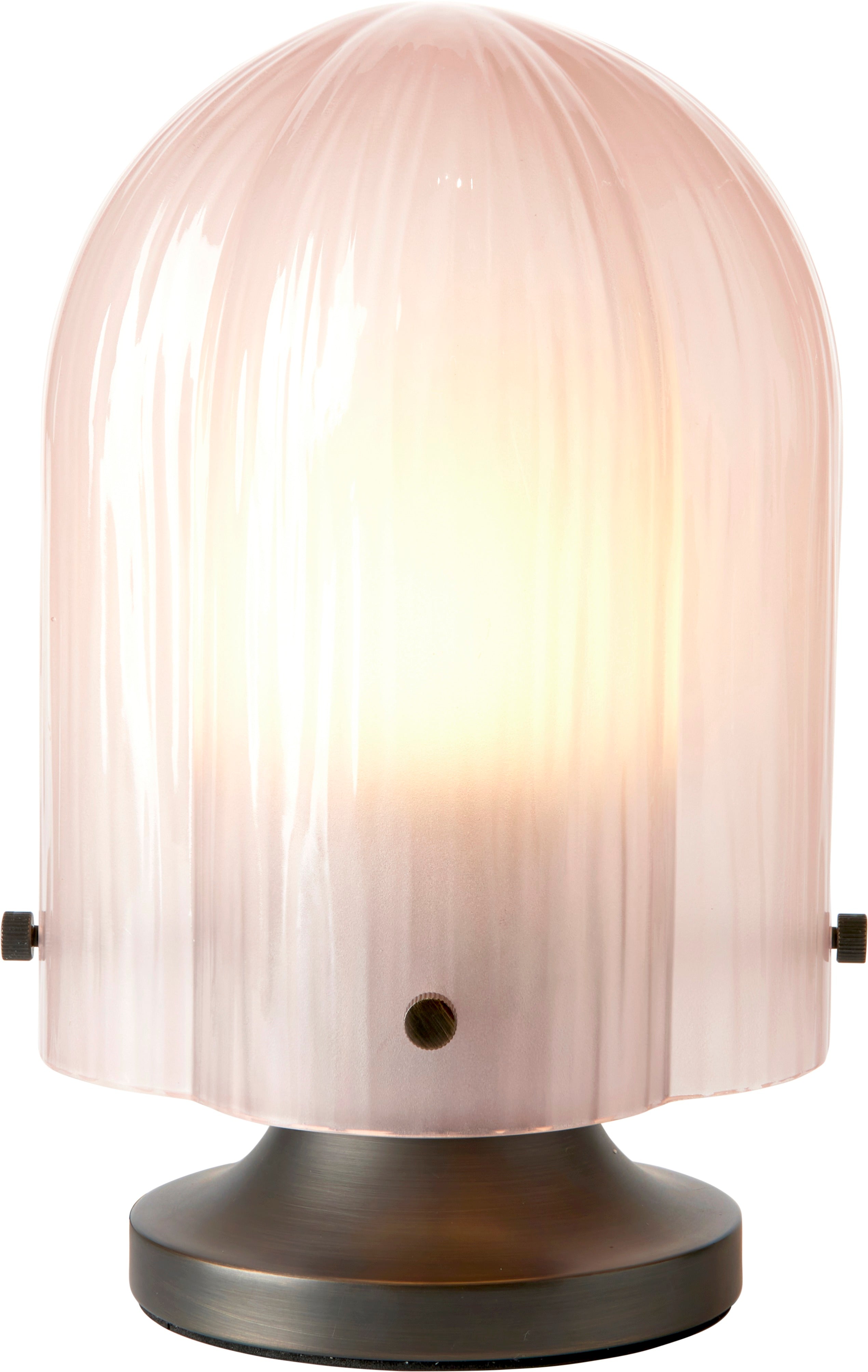 Lampa stołowa SEINE różowe szkło