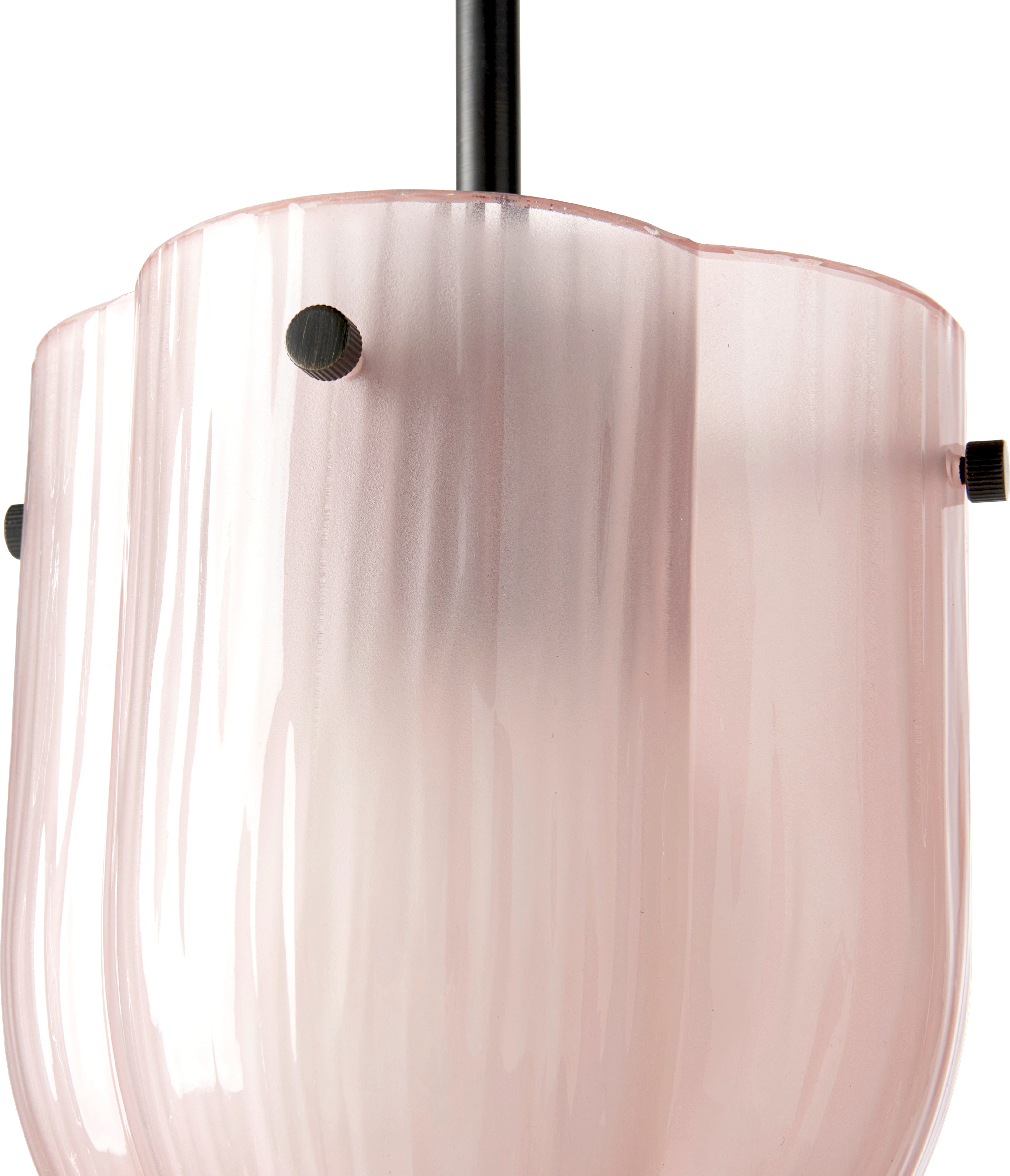 Lampa wisząca SEINE różowe szkło