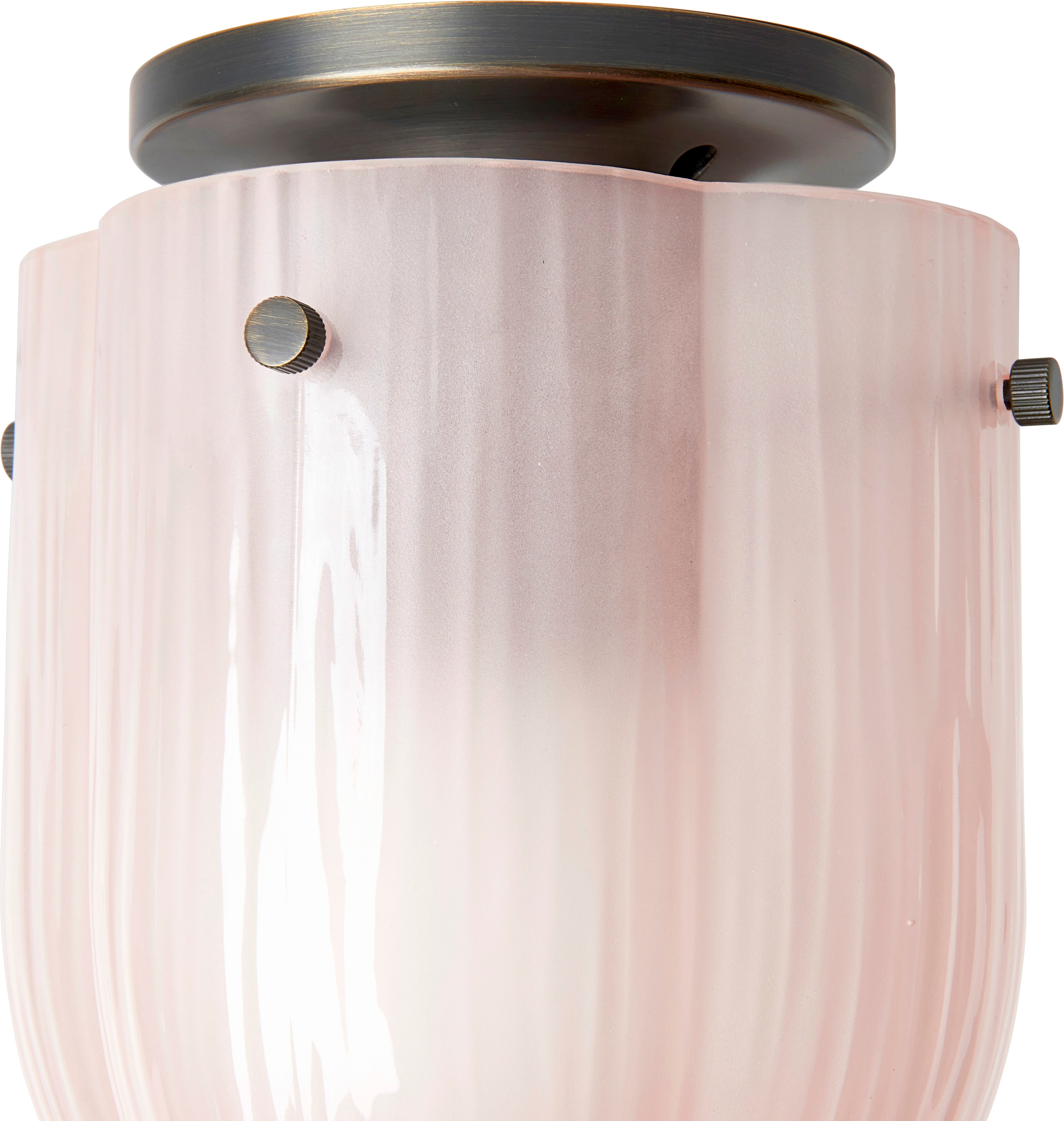 Lampa sufitowa SEINE różowe szkło