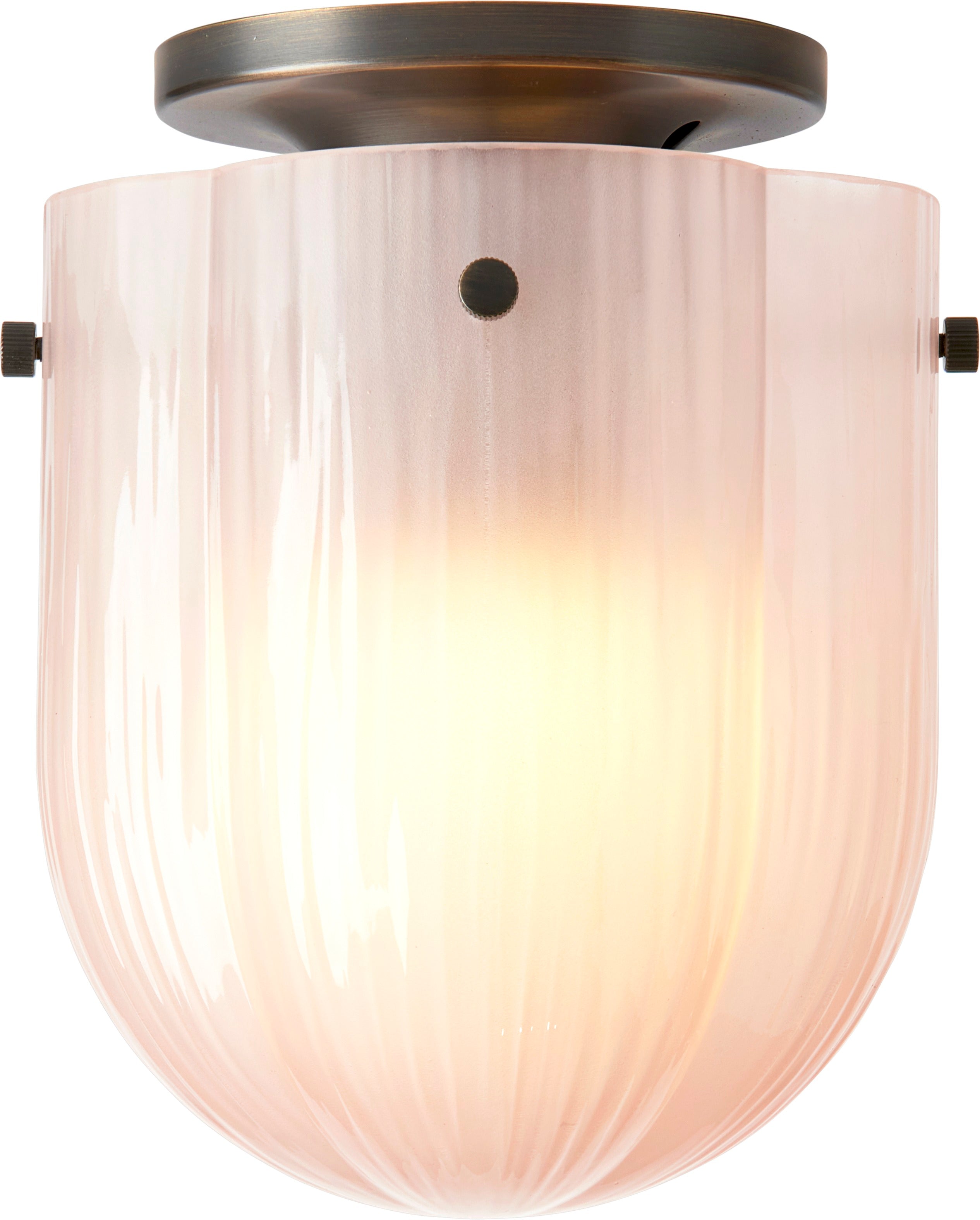 Lampa sufitowa SEINE różowe szkło