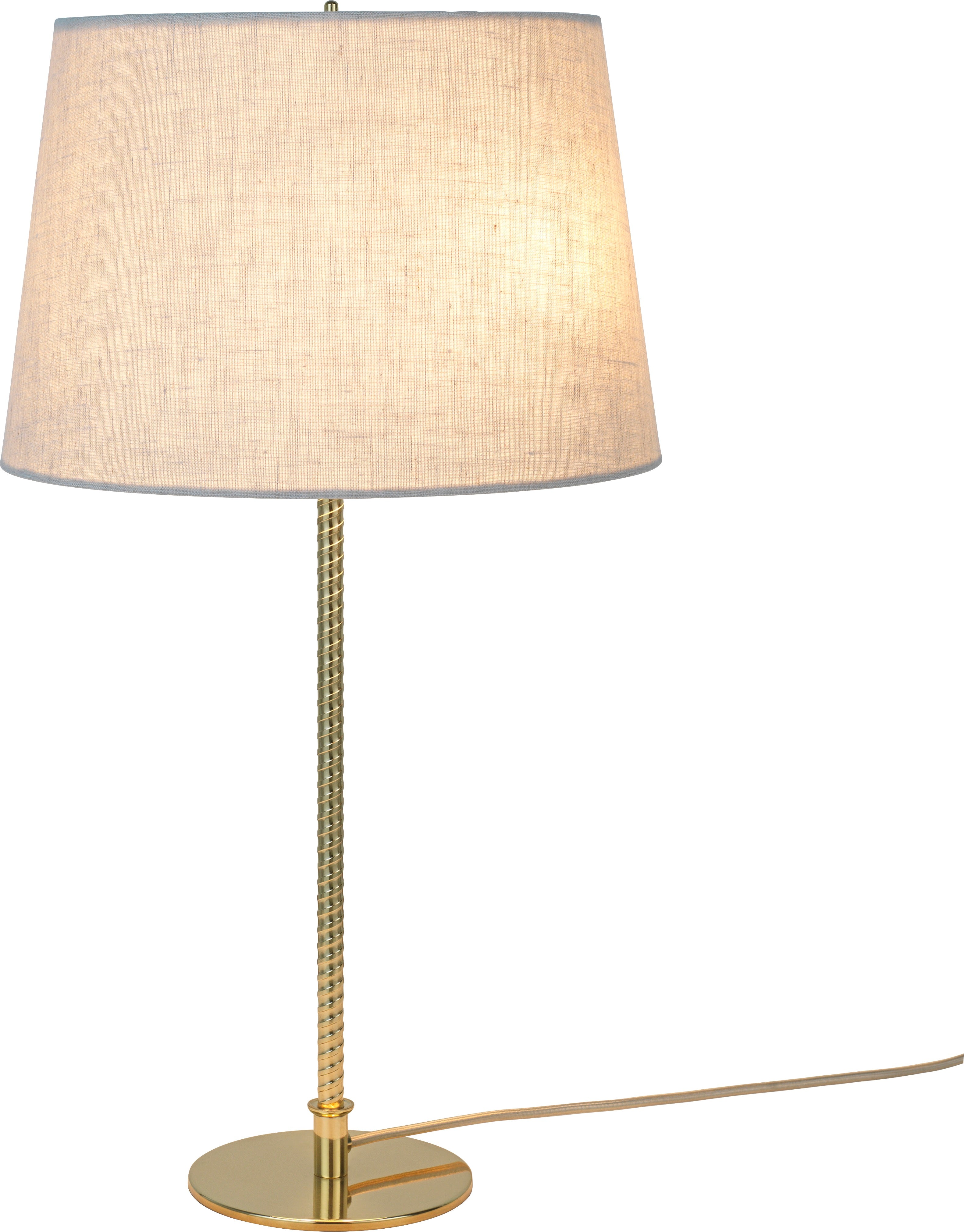 Table lamp 9205 beige shade with gold base