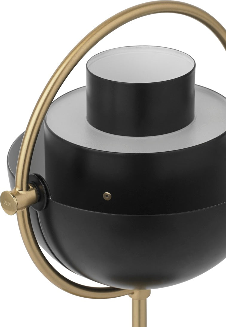 MULTI-LITE portable lamp black with brass base