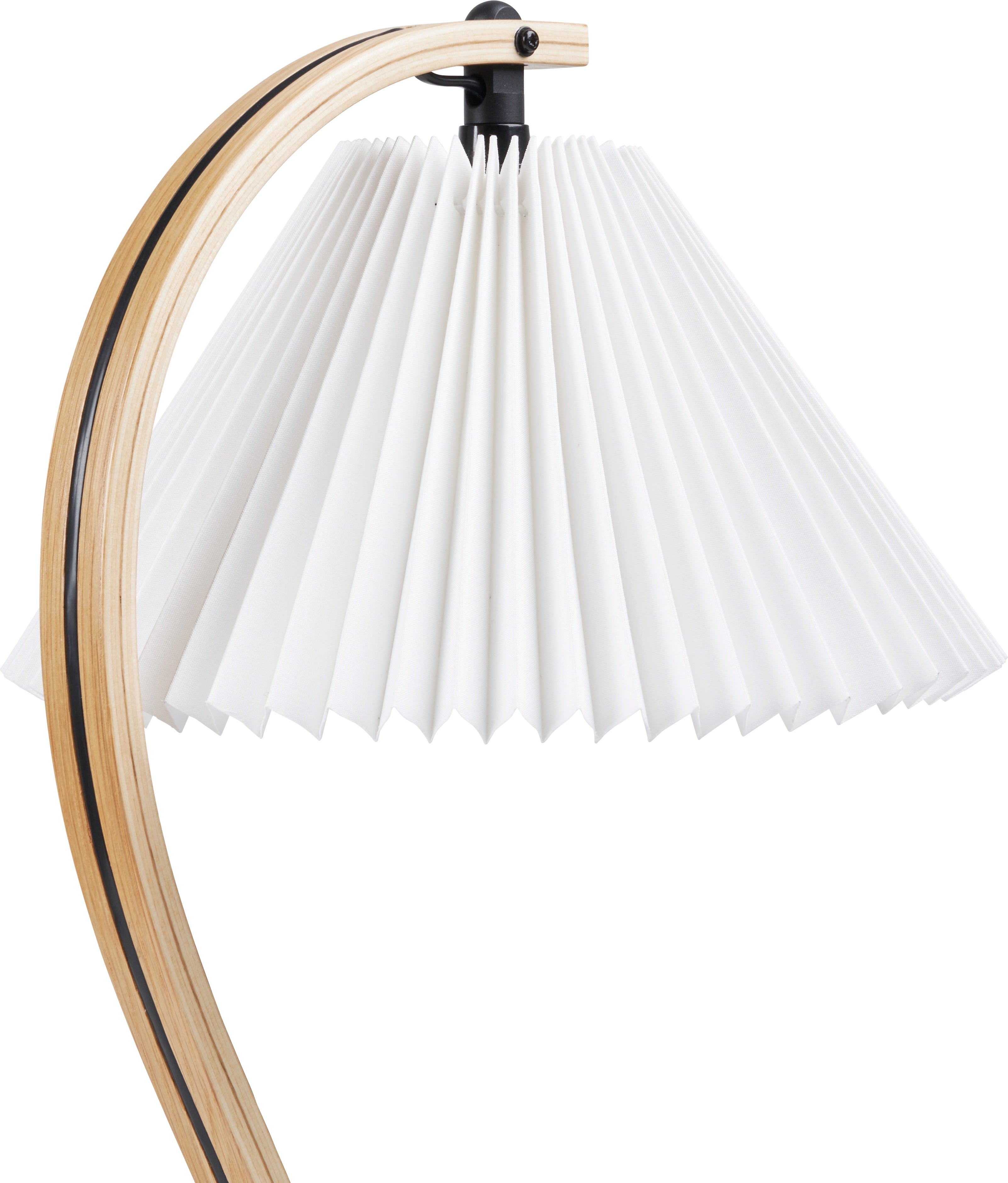 Tischlampe TIMBERLINE Eichenholz mit weißem Schirm