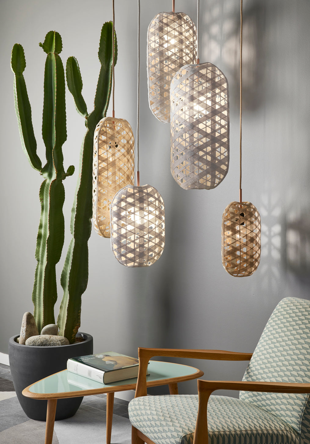 Weiße Kapsel Hanglampe