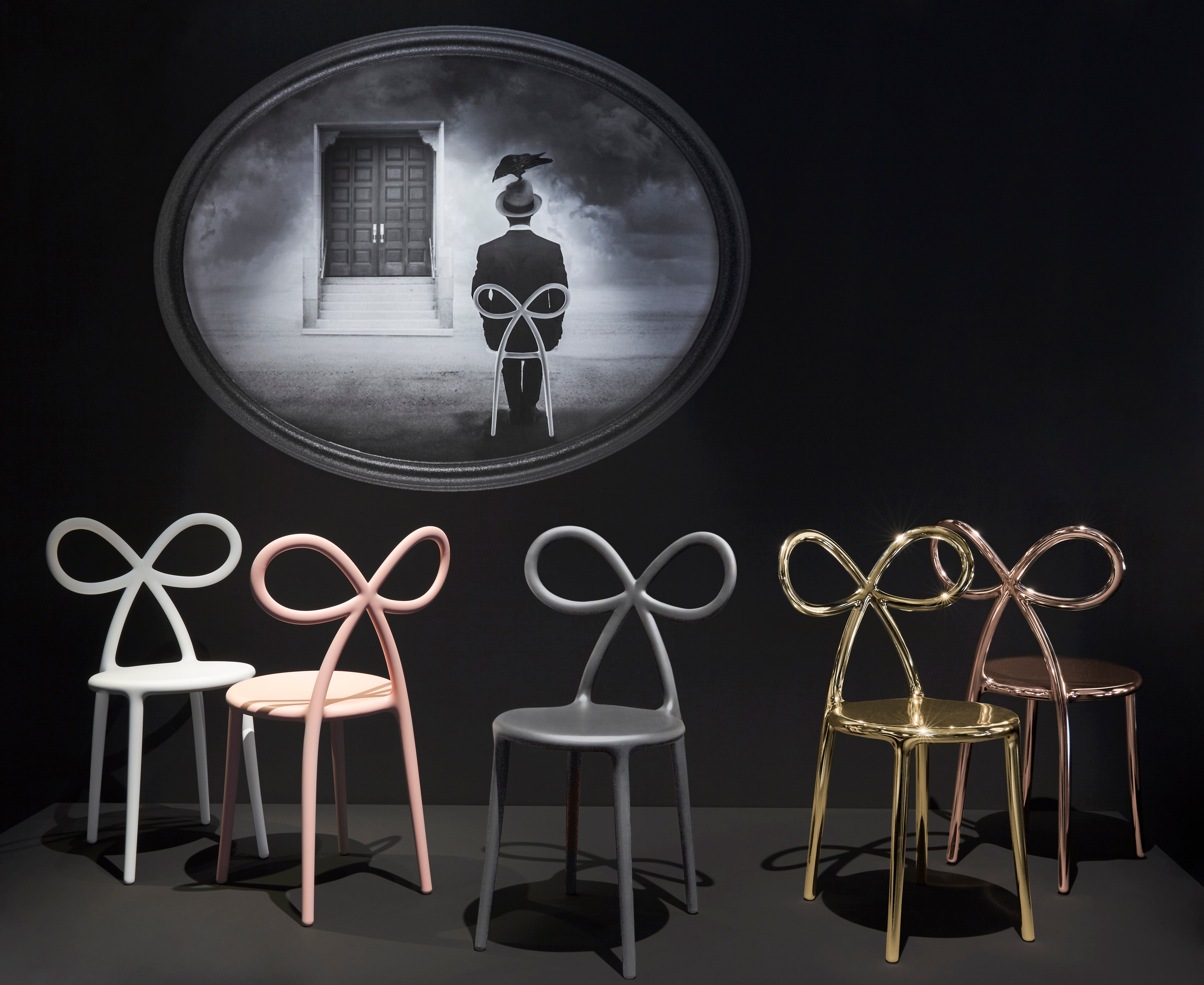 Set von RIBBON BABY Stühlen weiß