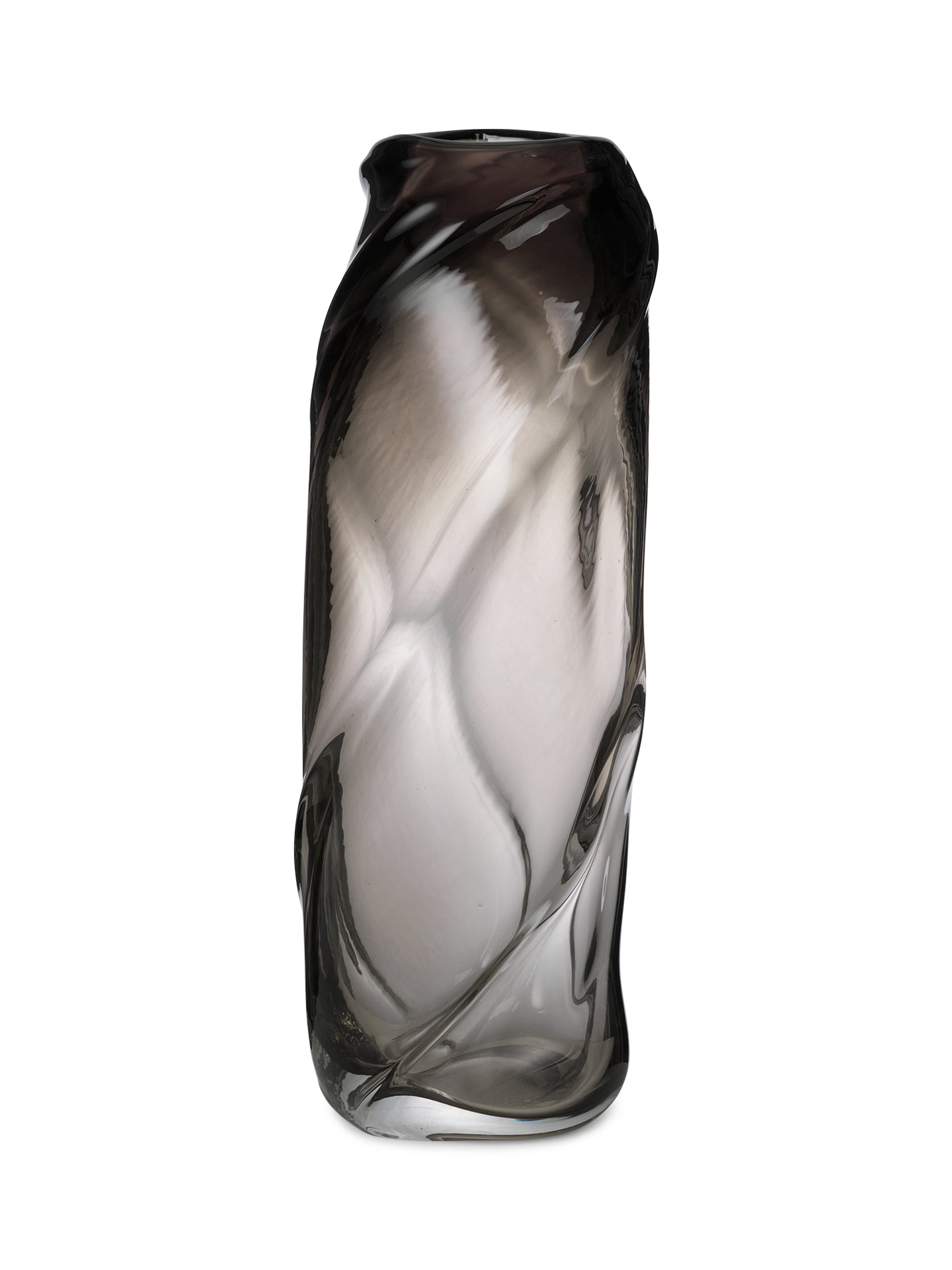Wazon WATER TALL SWIRL ciemnoszary