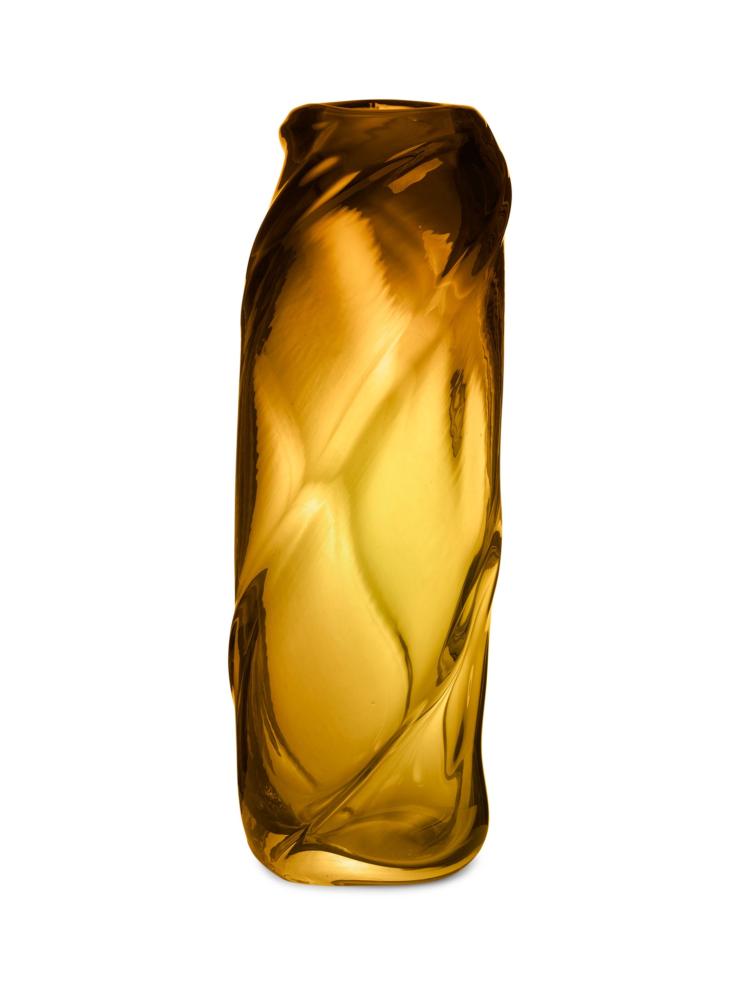 Wazon WATER TALL SWIRL bursztynowy