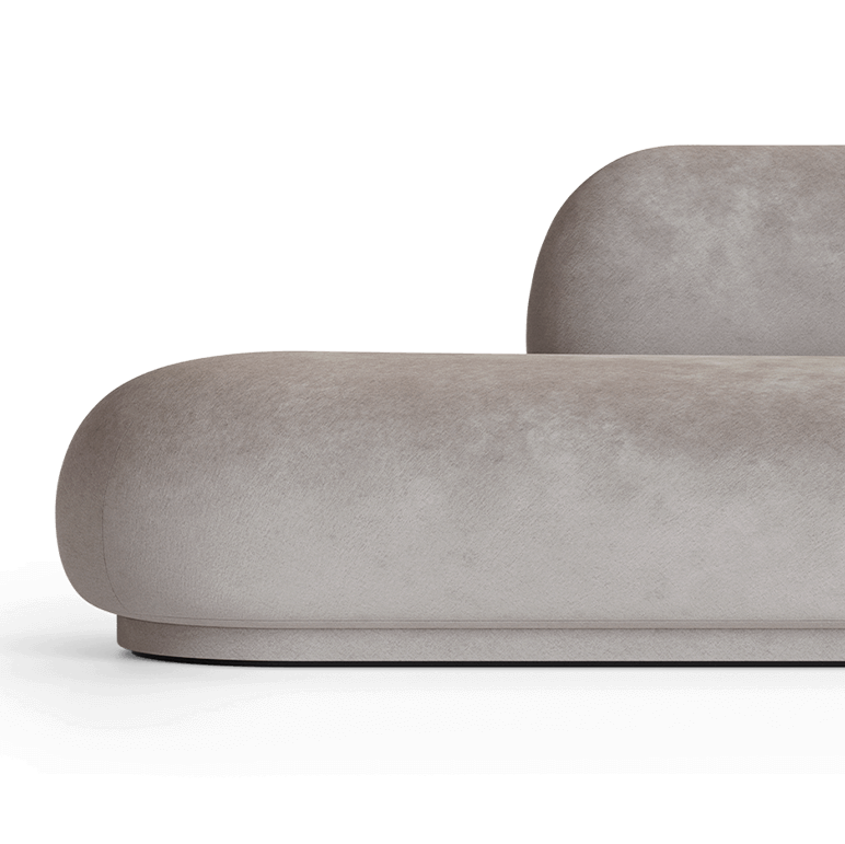 Sofa prawostronna RICO DIVAN Faded Velvet szary