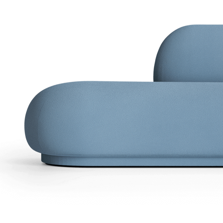 Rico Divan Right Sofa Blue Tonus