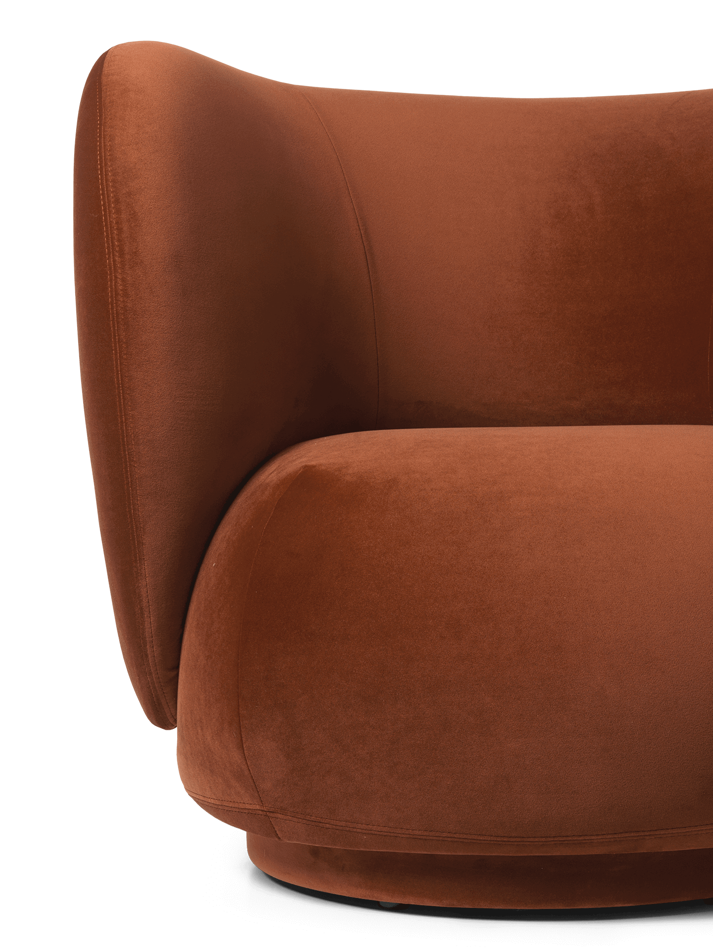 Fotel obrotowy RICO LOUNGE Rich Velvet rdzawy