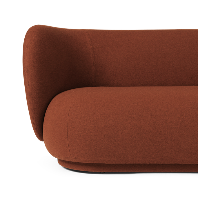 Sofa lewostronna RICO DIVAN Tonus rdzawy brązowy