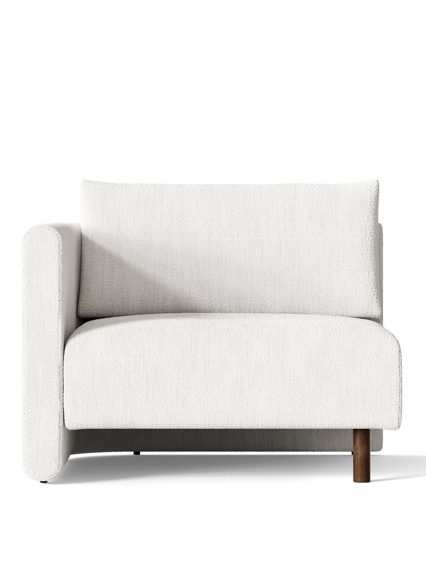 Sofa modułowa DASE - element lewostronny Bouclé złamana biel