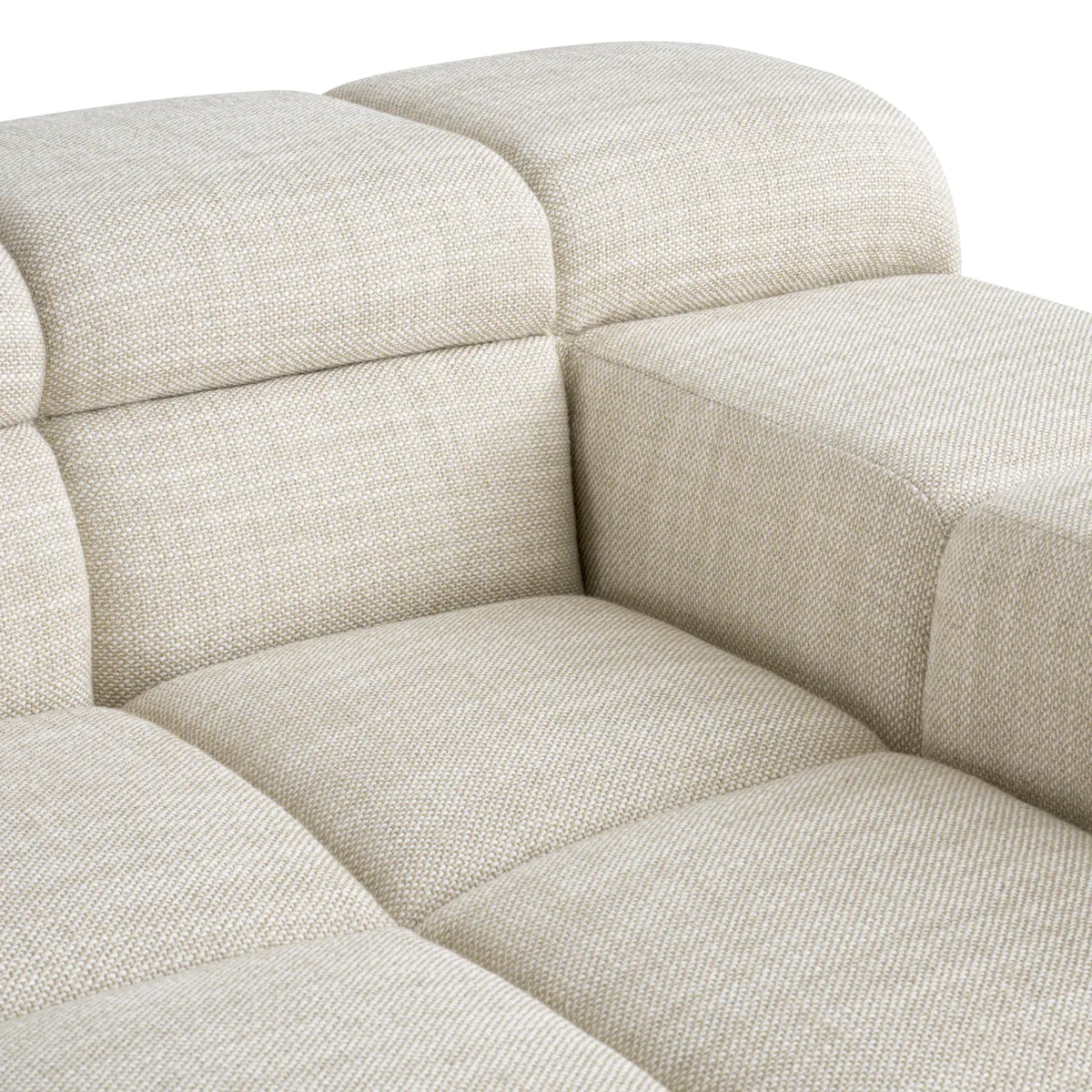 Sofa modułowa HUNTER - element 2-osobowy prawy beżowoszary