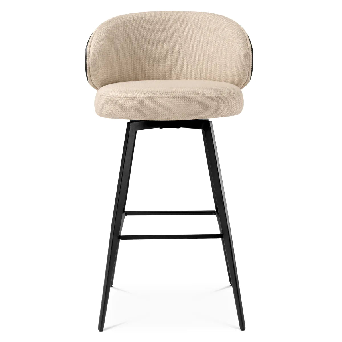 Sand Camerot Hocker with a black base
