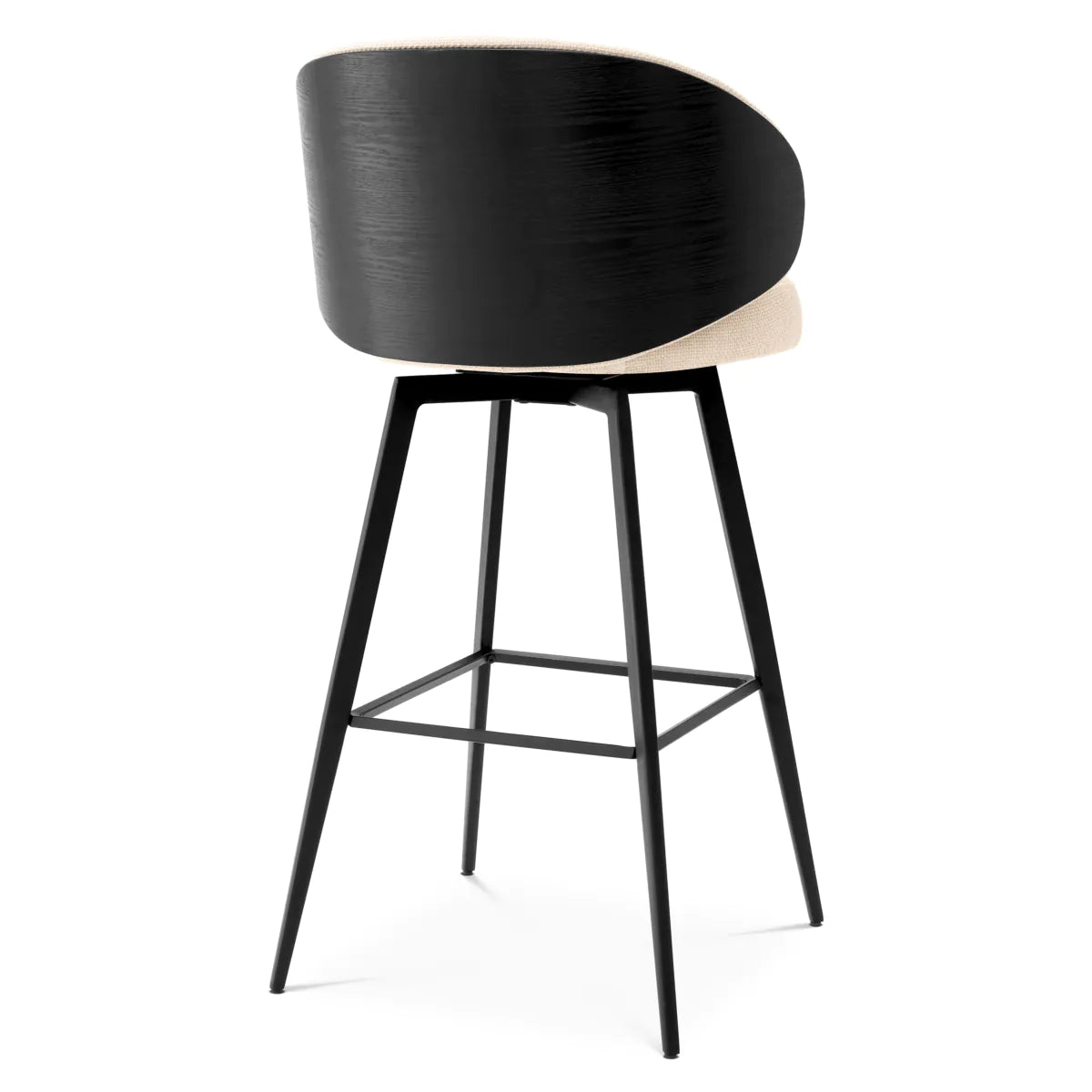 Sand Camerot Hocker with a black base