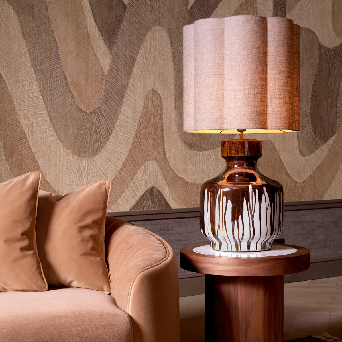 Lorena brown table lamp