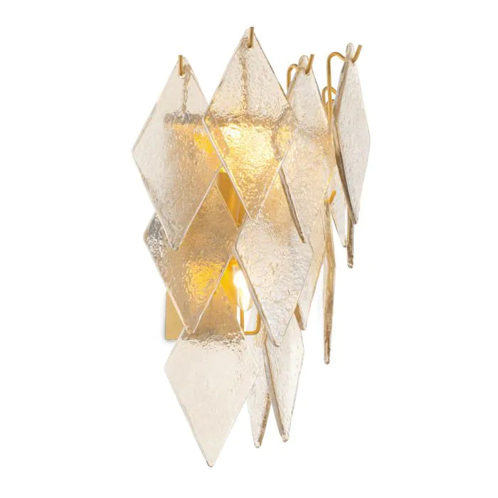 Lampa ścienna RHOMBUS przezroczyste szkło