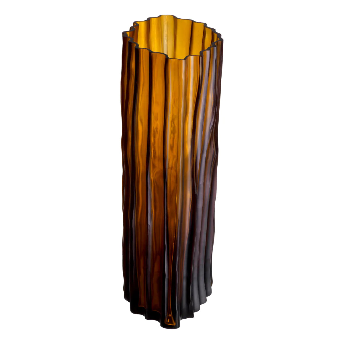 Vase VIVENTE bernsteinfarbenes Glas