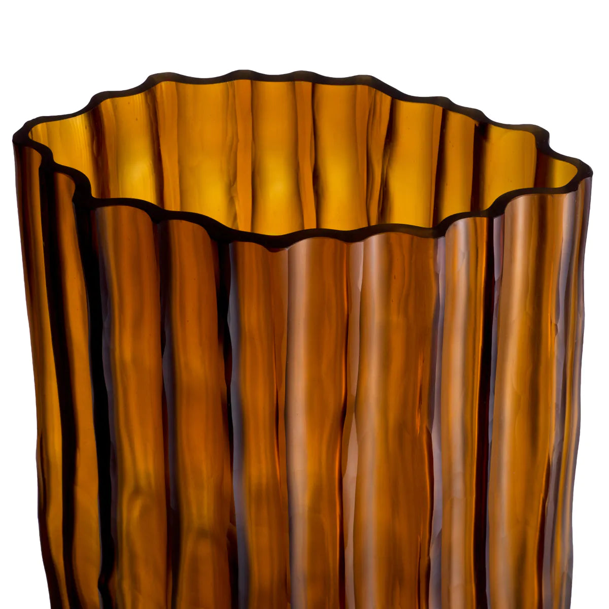 Vase VIVENTE bernsteinfarbenes Glas