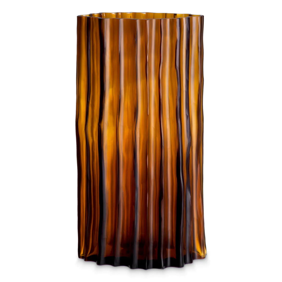 Vase VIVENTE bernsteinfarbenes Glas