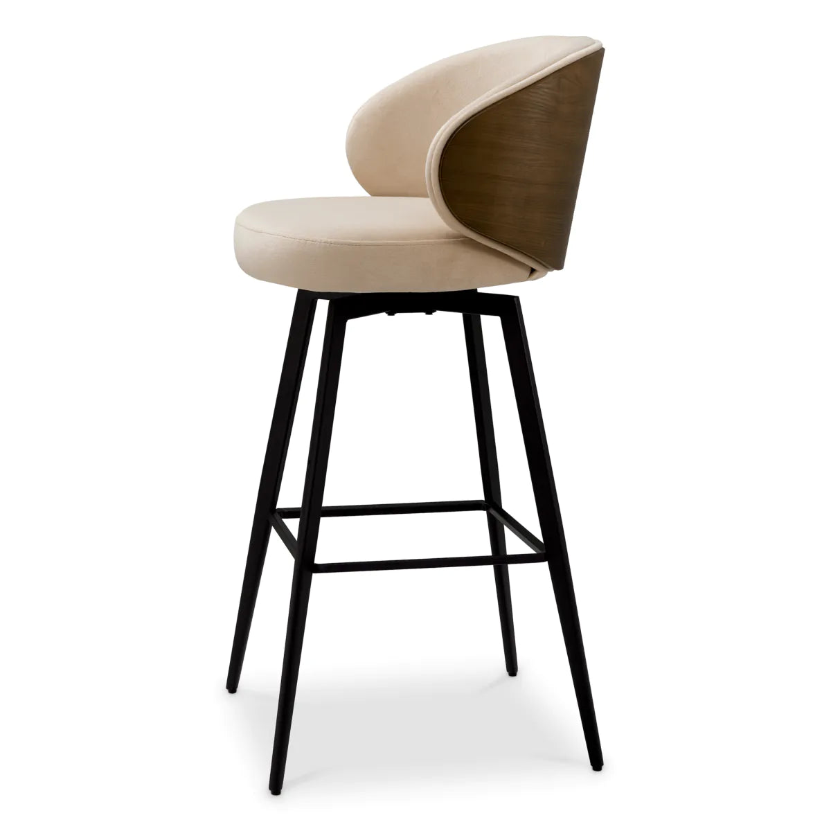 Beige camerota hoker with a black base