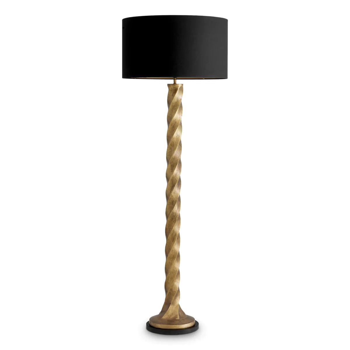 Lampa podłogowa COSTANZA antyczny mosiężny z granitową podstawą
